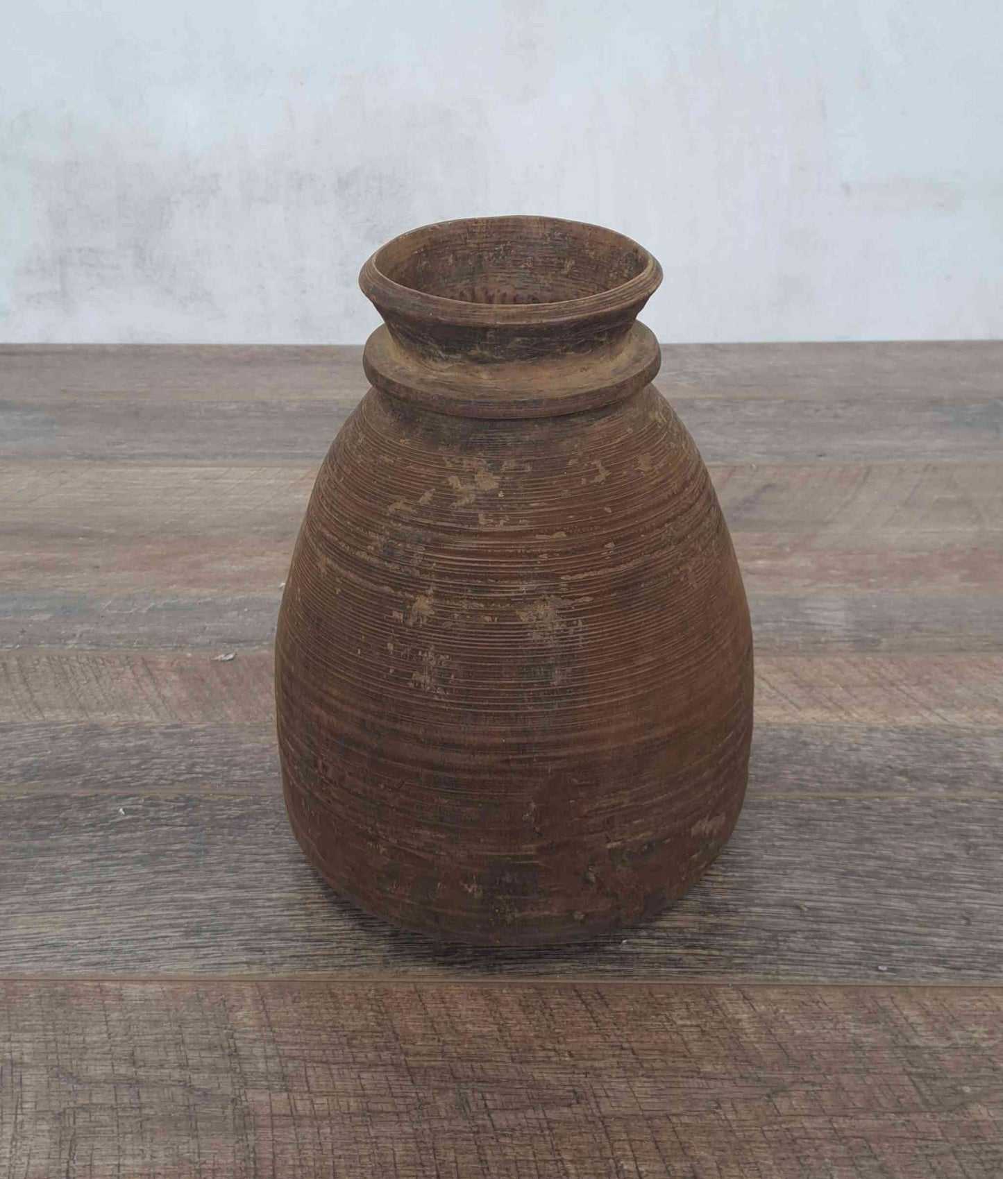 Antique Wooden Himachal Pot - Large