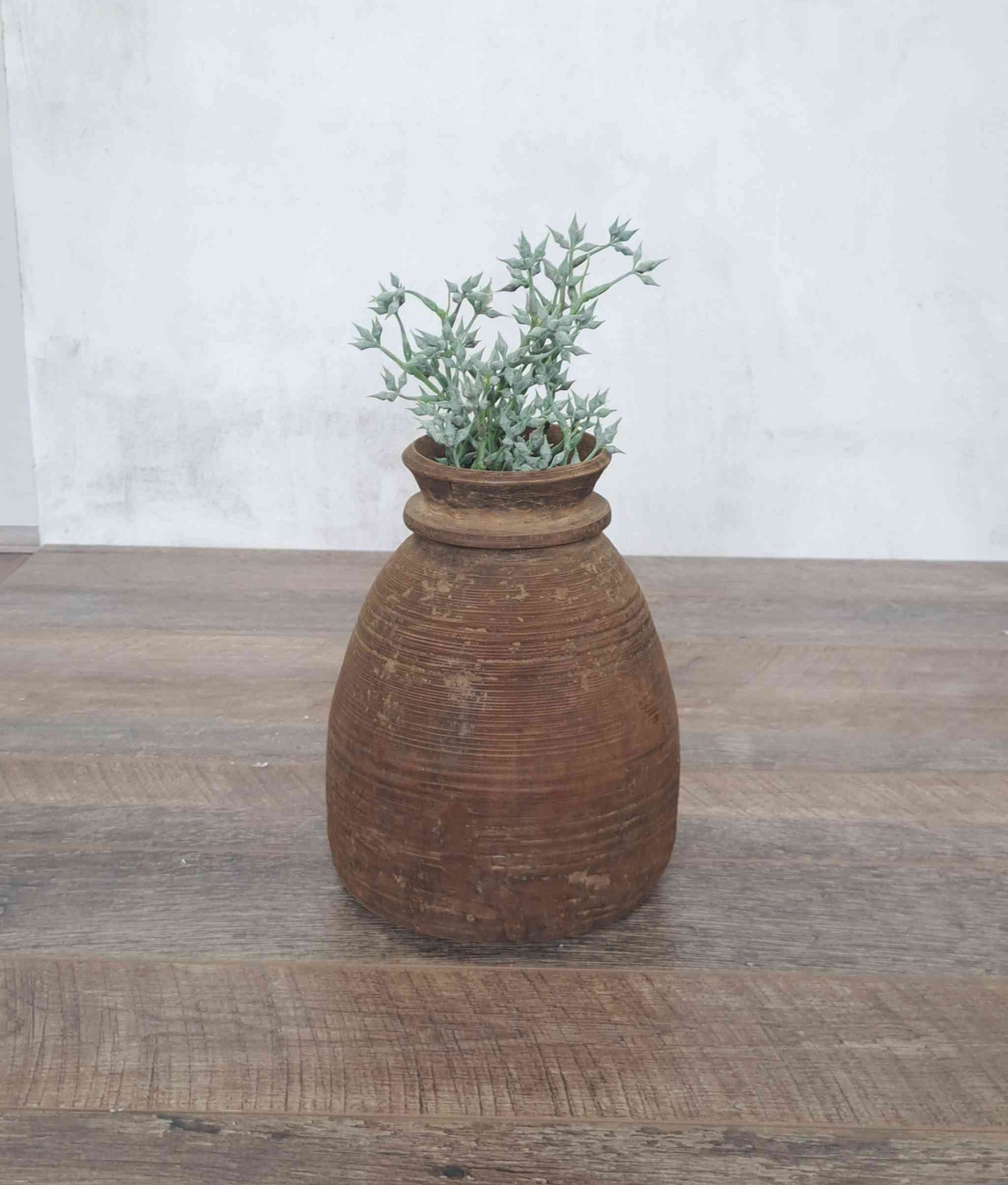 Antique Wooden Himachal Pot - Large