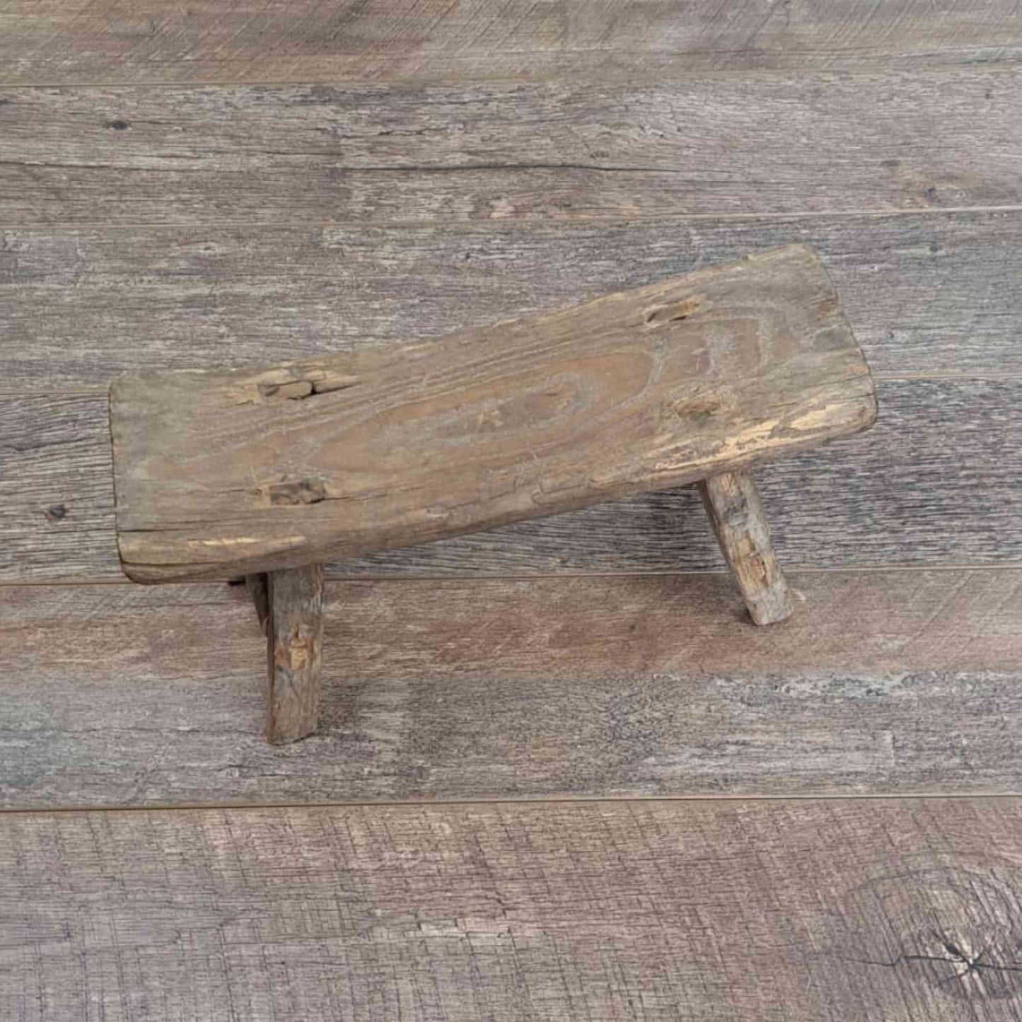 Antique Chinese Milking Stool, Rustic Stool, Decor Stool