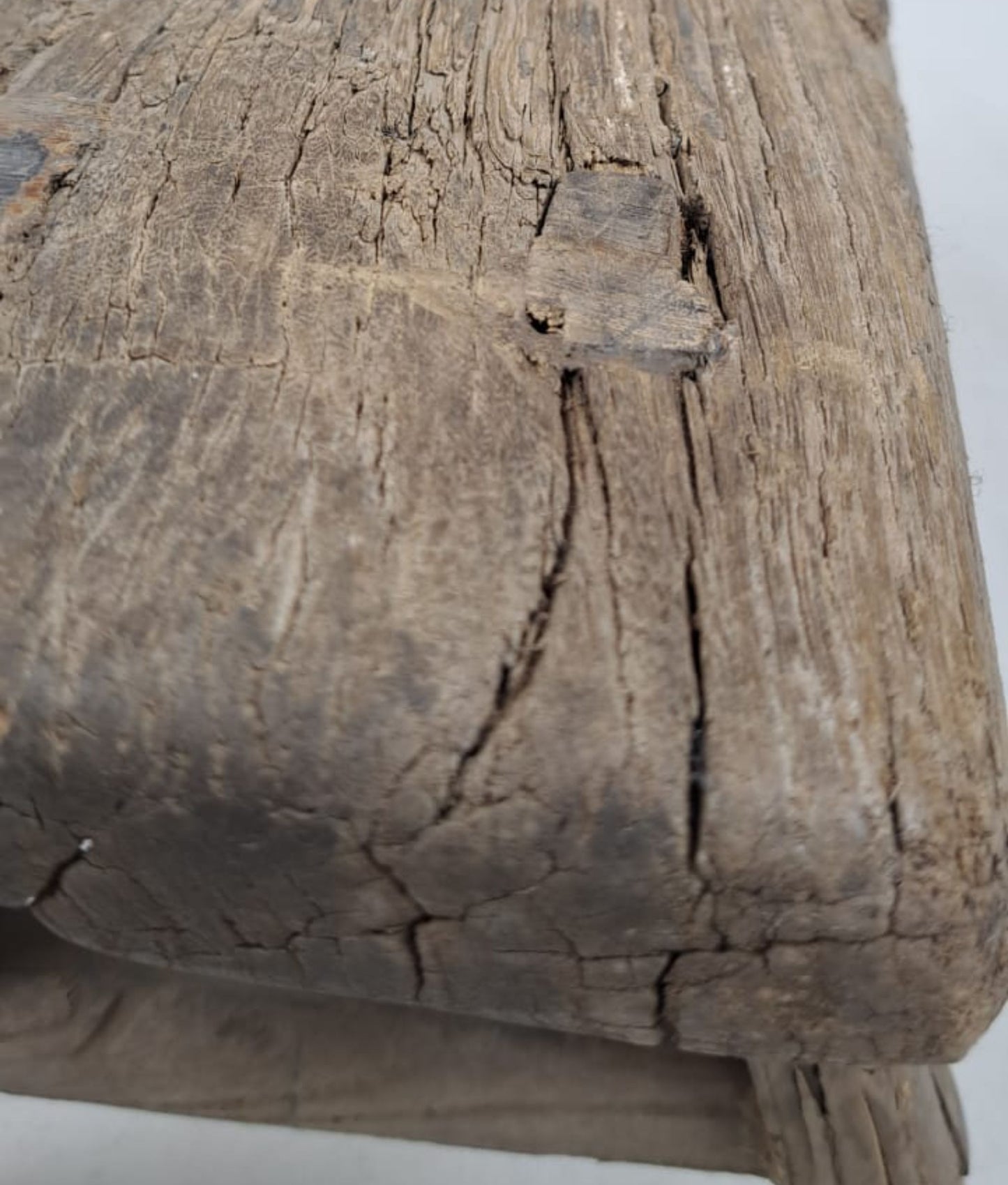 Authentic Antique Chinese Milking Stool Handmade Elmwood, 30x20x18cm Unique Historical Décor Piece Perfect for Design Projects & Collectors