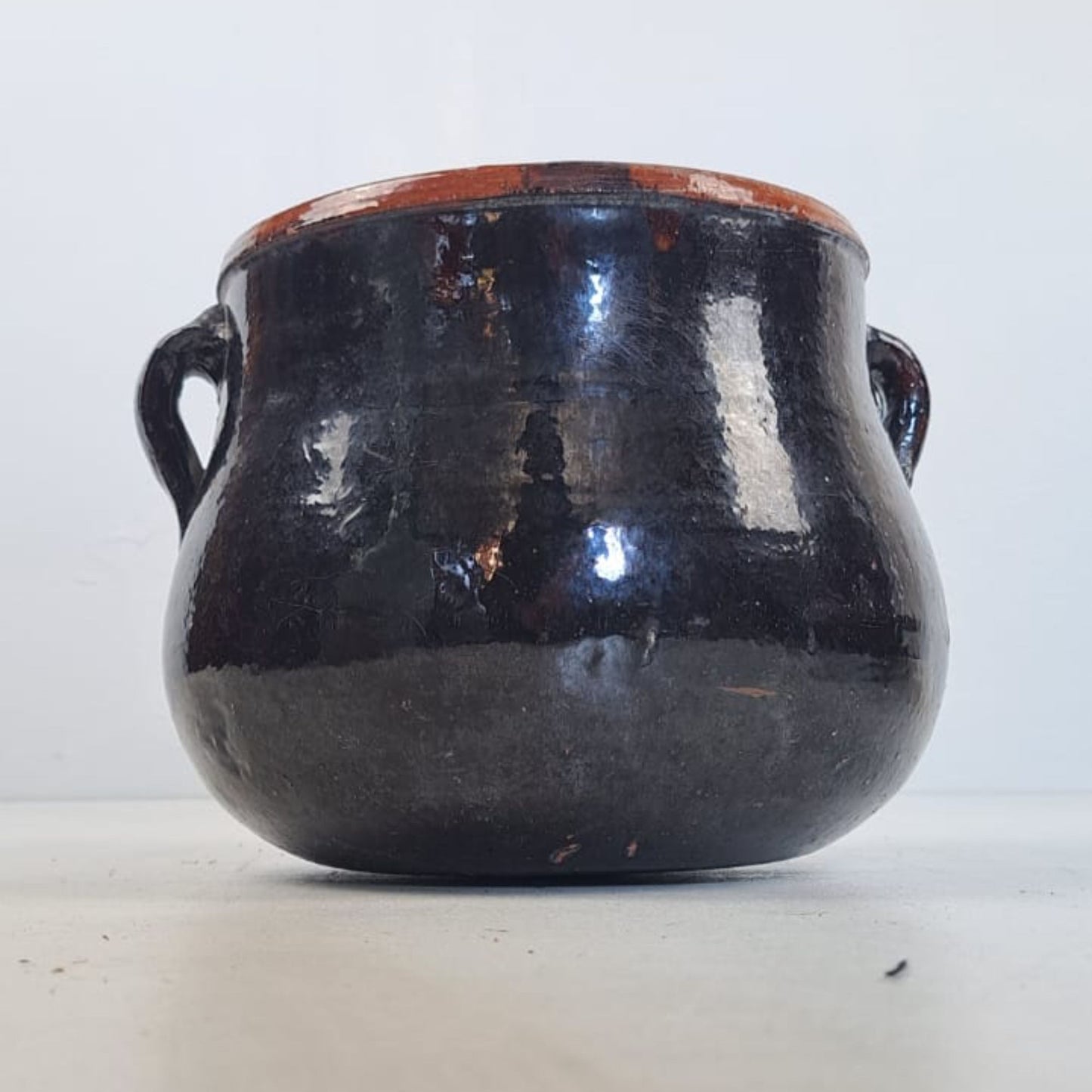Vintage Ceramic Handled Pot - Albisola Pottery