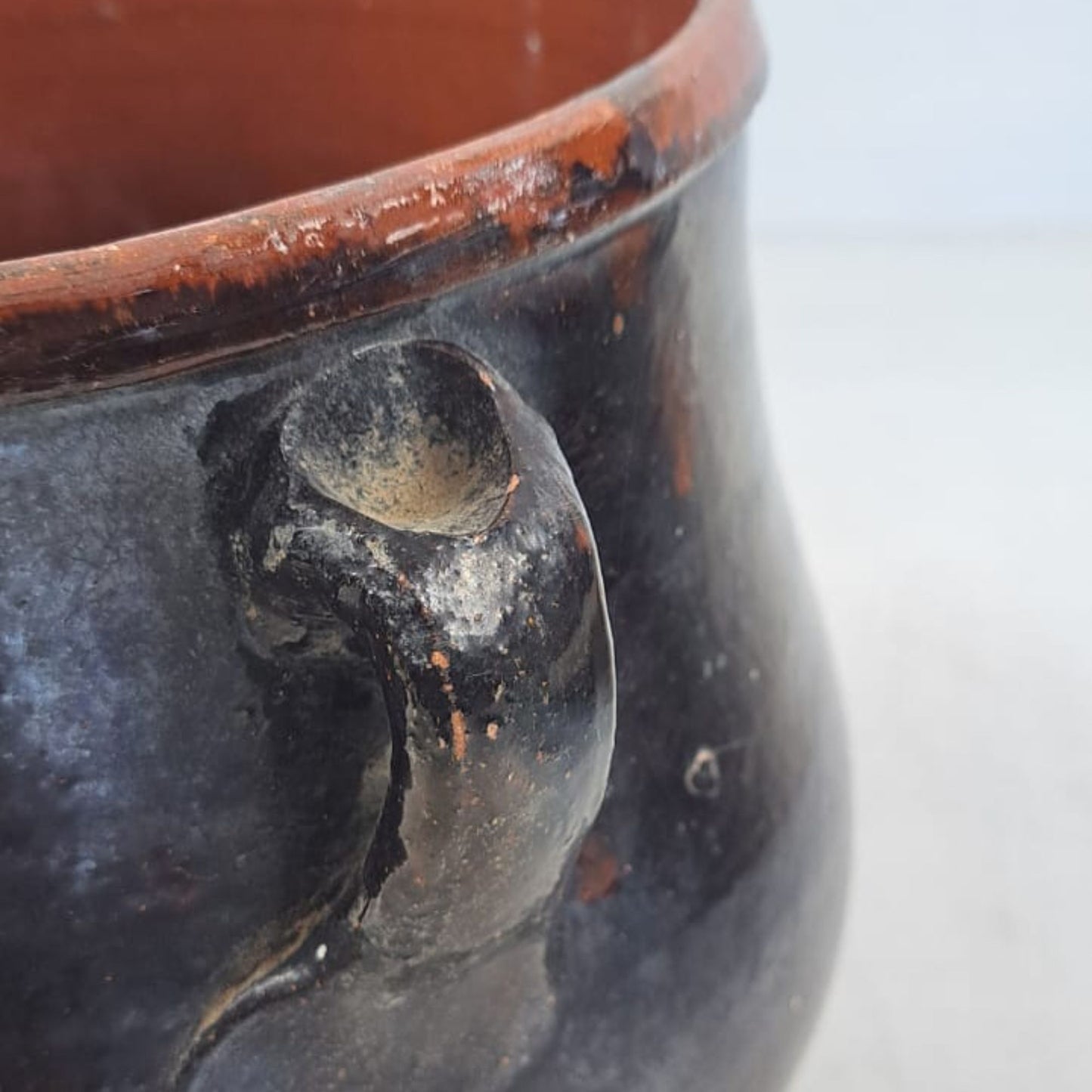 Vintage Ceramic Handled Pot - Albisola Pottery