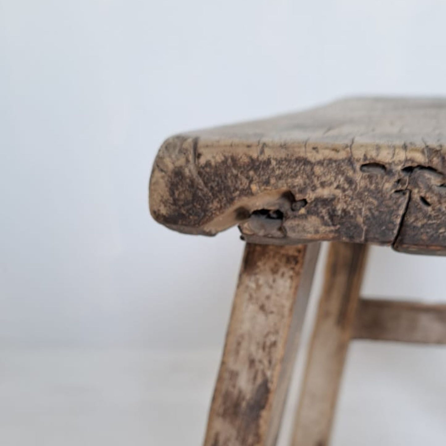 Rare Antique Chinese Milking Stool - Handcrafted