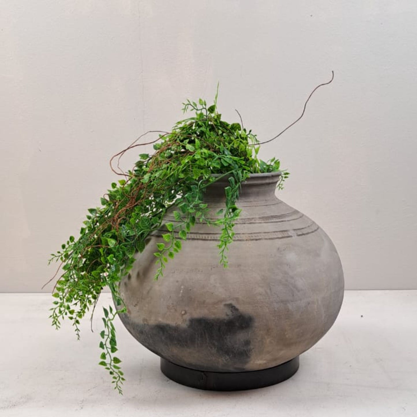 Antique African Clay Water Vessel - Narrow Neck