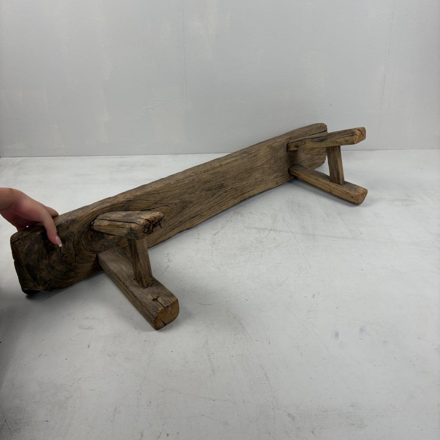 Vintage Chinese School Bench- Handcrafted Elmwood