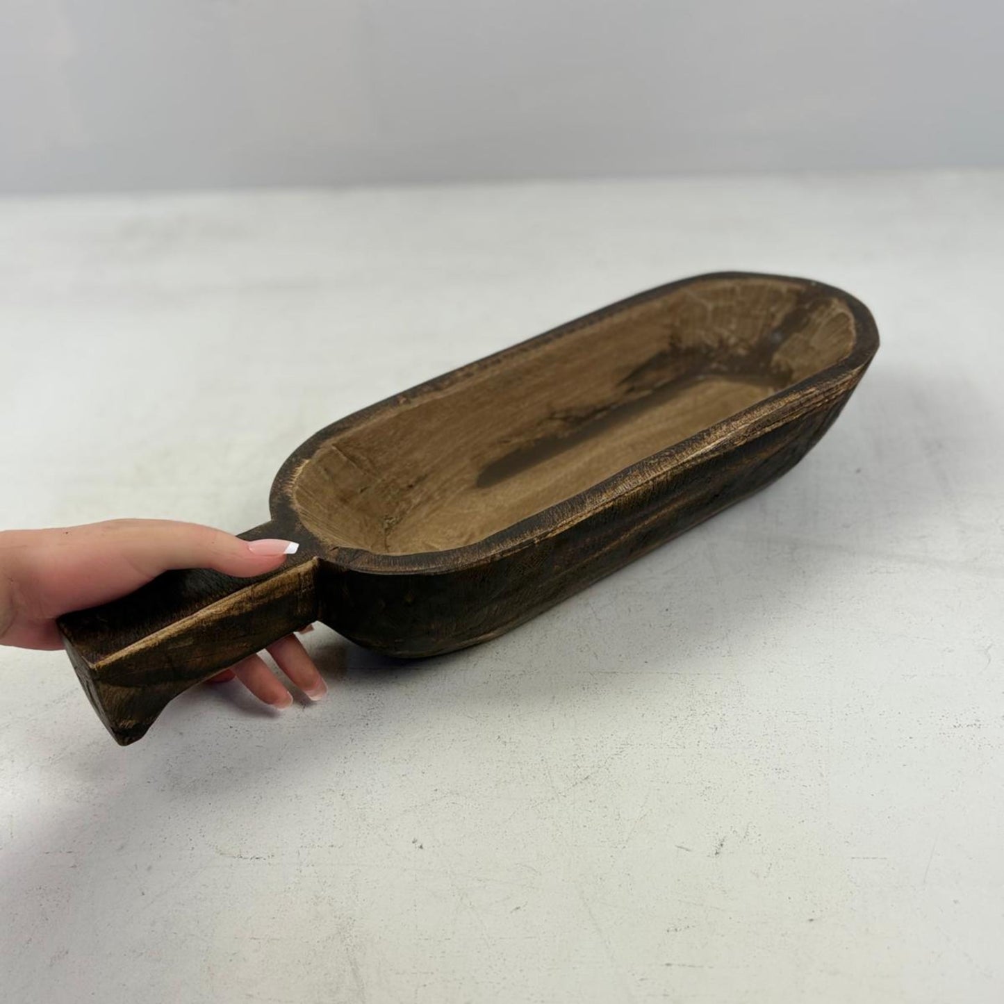 Vintage Artisan Wooden handcarved Bowl - Lagos Africa