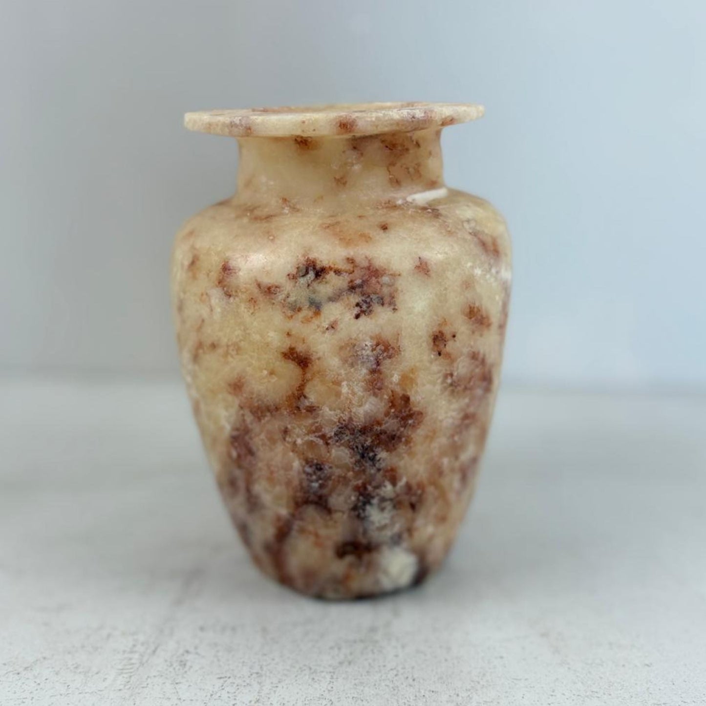 Antique Egyptian Alabaster Vase - Alabastron, Egypt