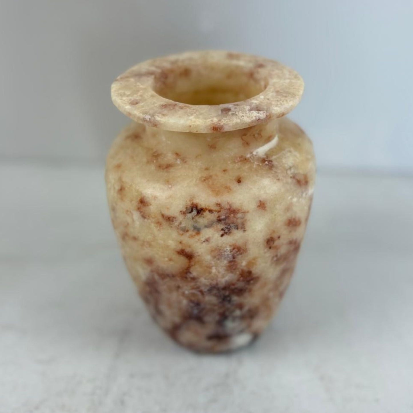 Antique Egyptian Alabaster Vase - Alabastron, Egypt