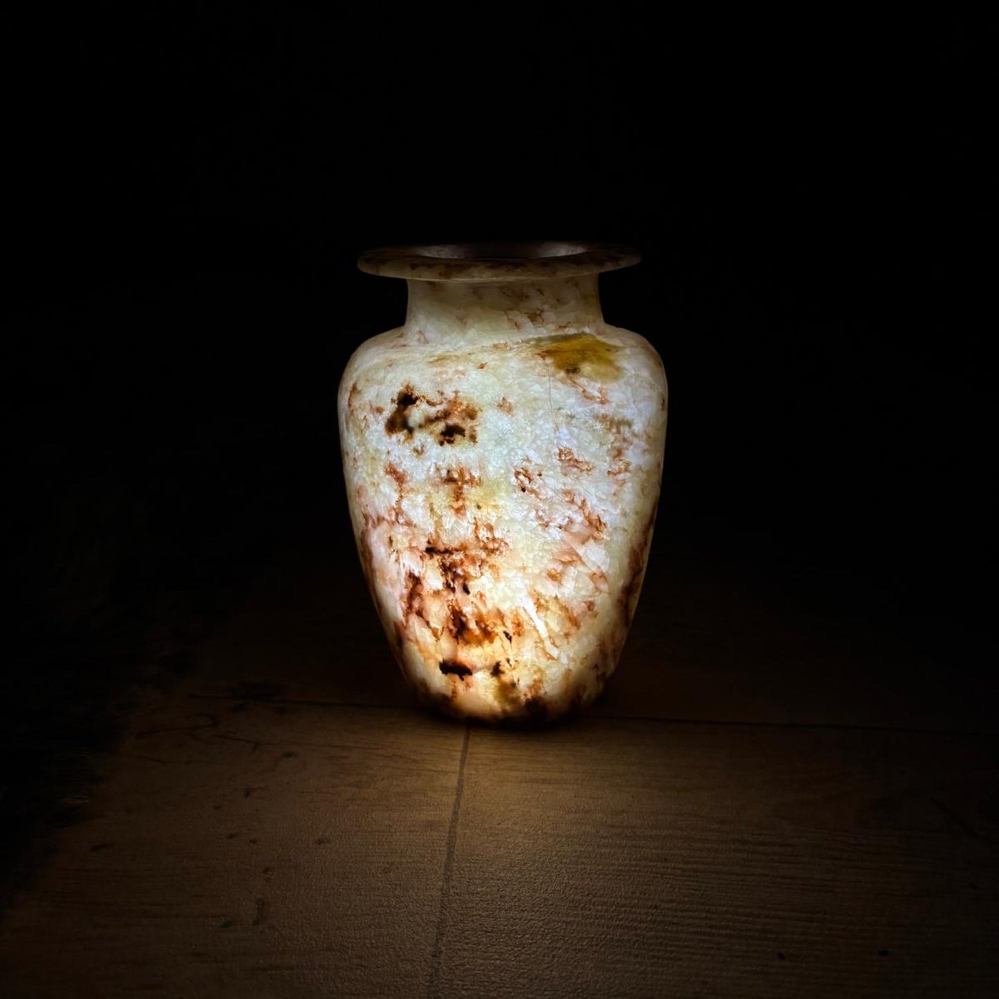 Antique Egyptian Alabaster Vase - Alabastron, Egypt