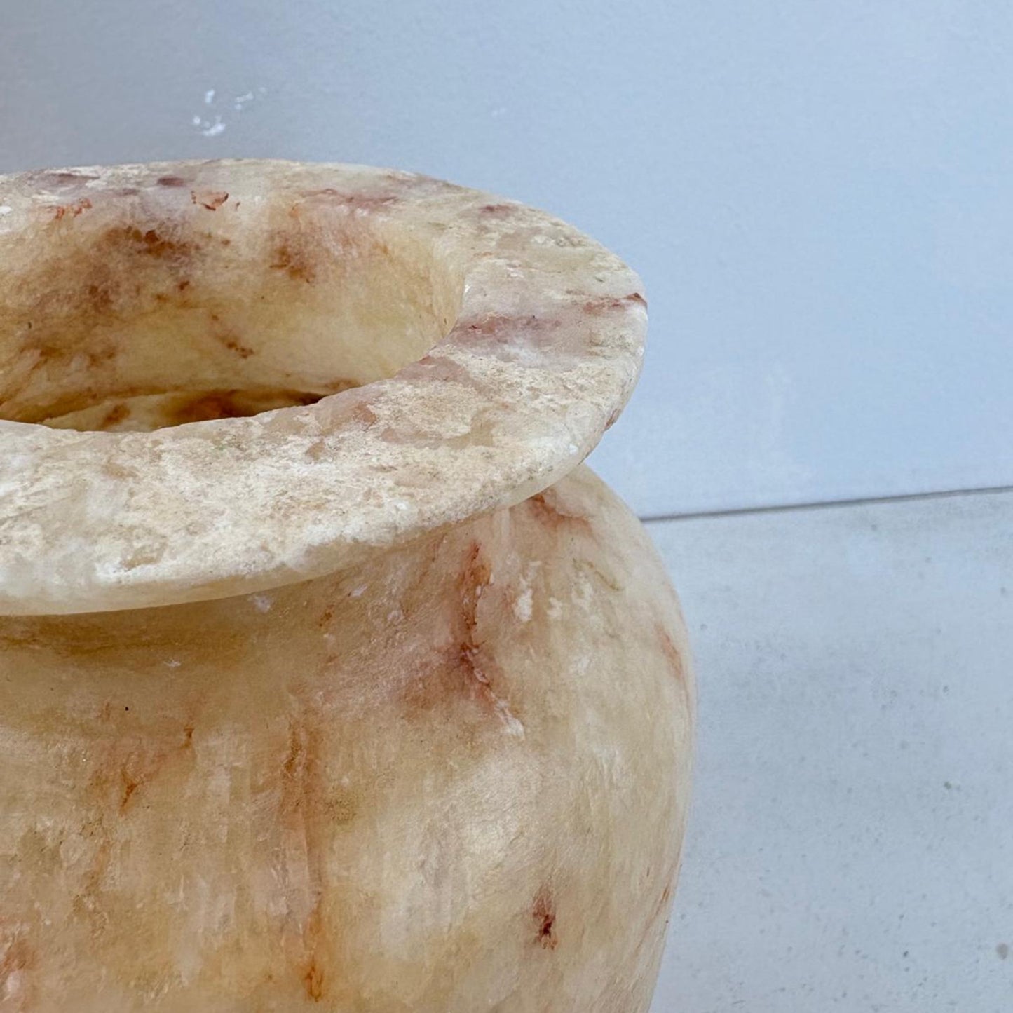 Antique Egyptian Alabaster Vase - Alabastron, Egypt