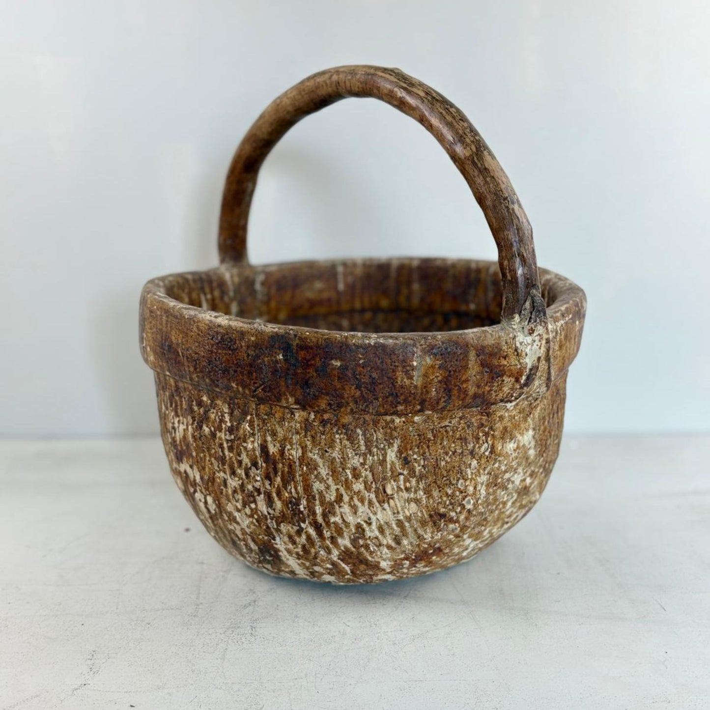 Antique Chinese Reed Grass Basket - Datong, Shanxi Province, China
