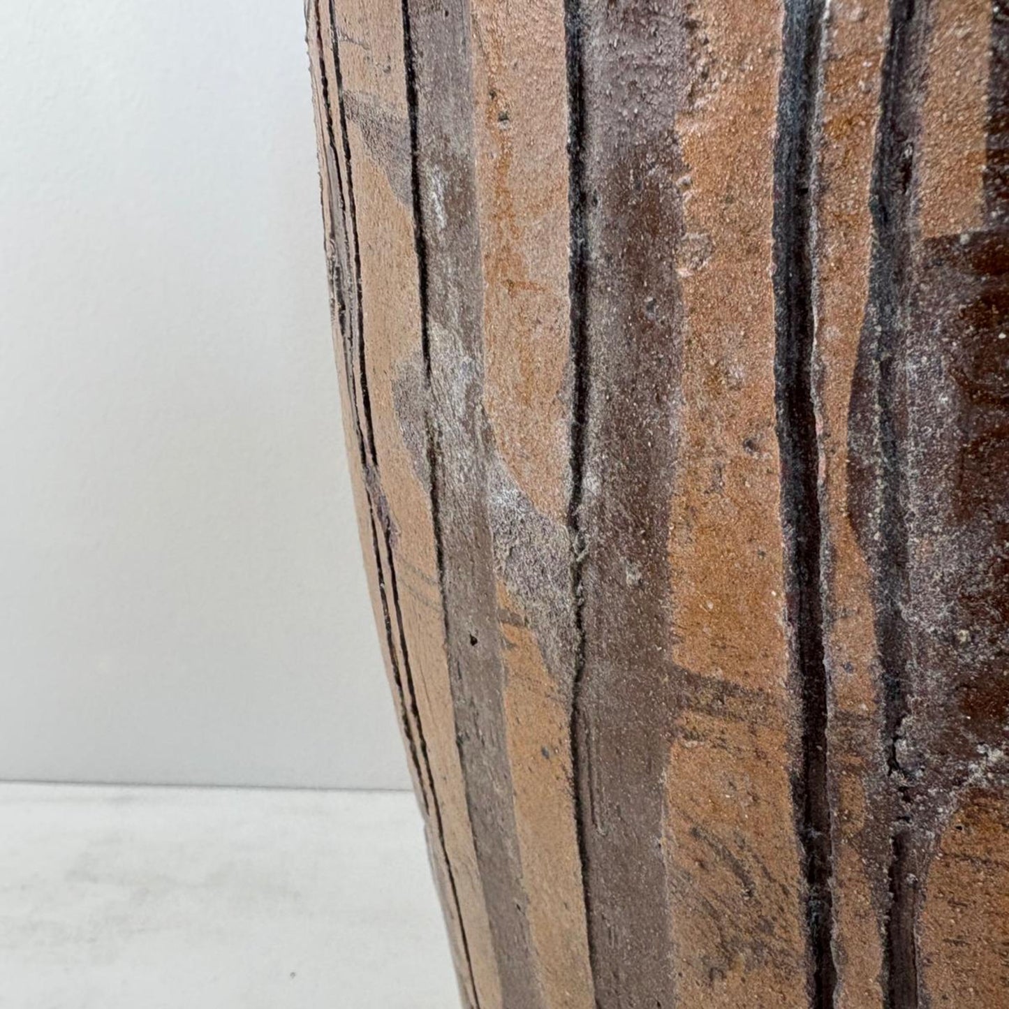 Rare Engraved Antique Glazed Pottery Vase- Chekiang, China