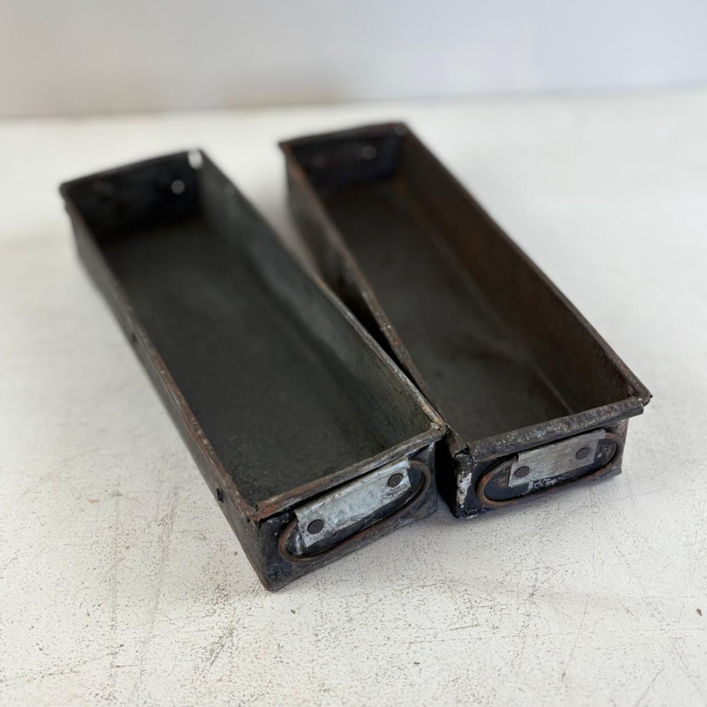 Set of 2 Vintage Indian Baking Tins