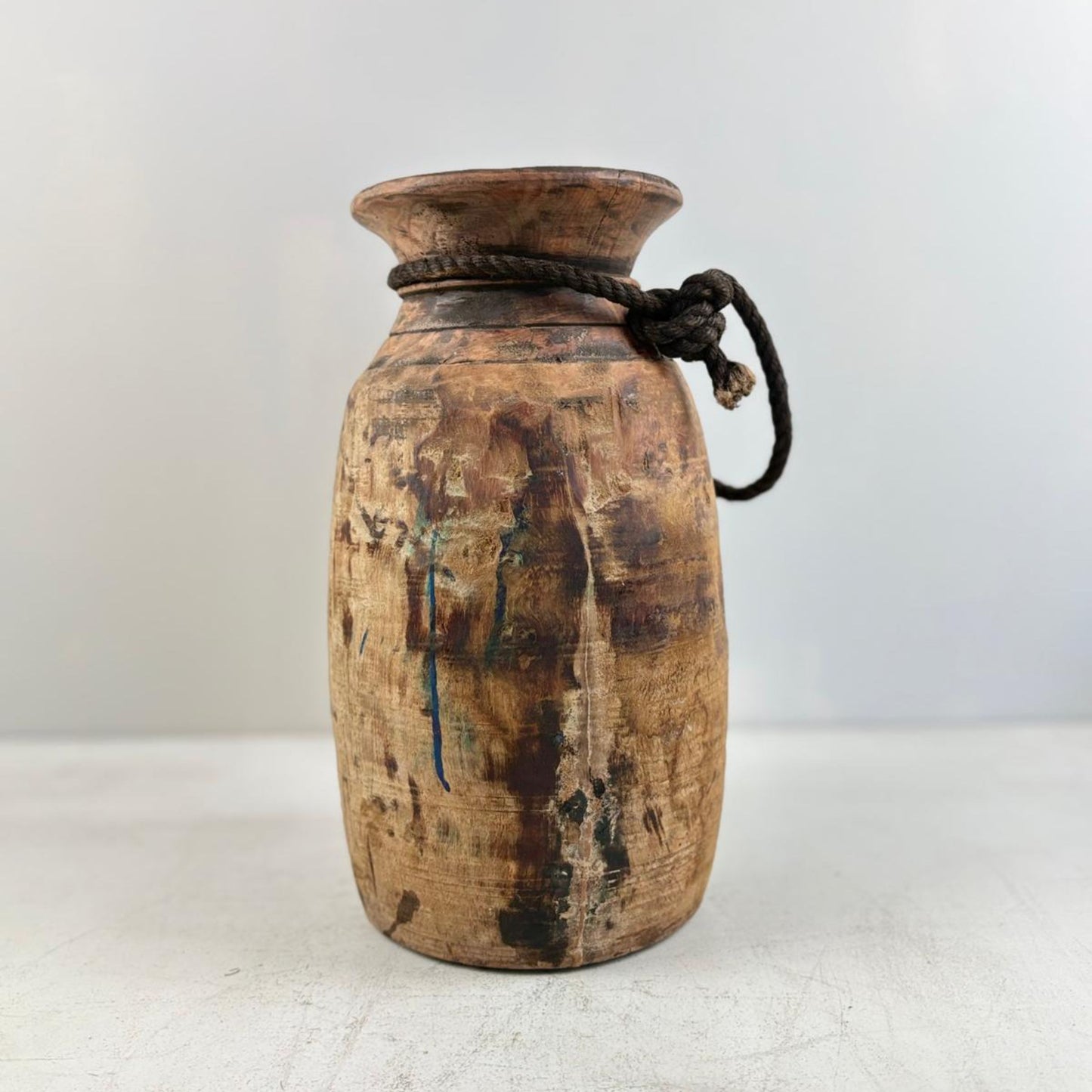 Antique Wooden Himachal Pot - Chhusang, Nepal
