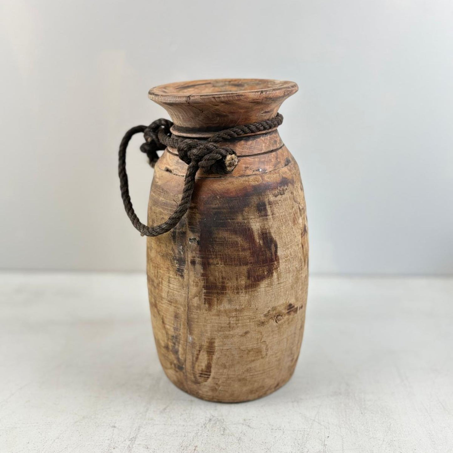 Antique Wooden Himachal Pot - Chhusang, Nepal