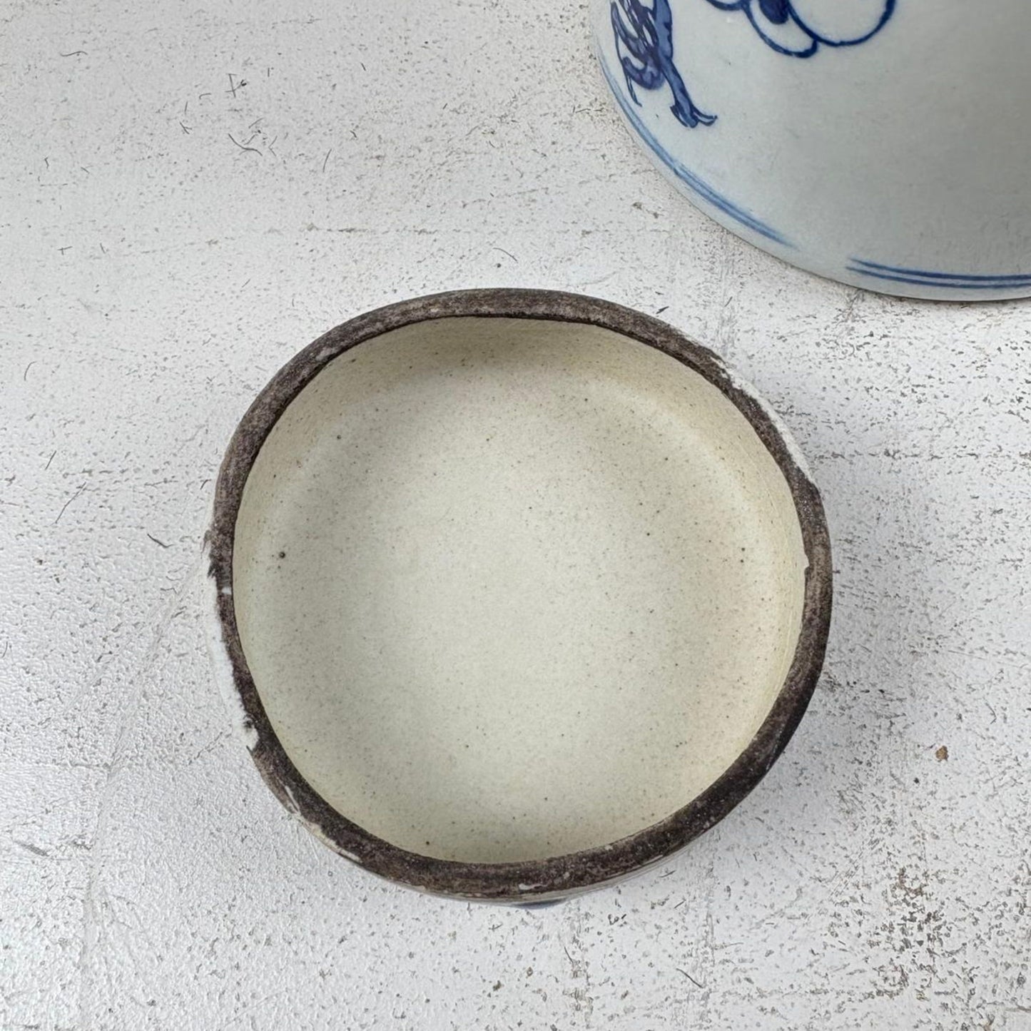 Blue and White Chinese Ginger Jar, Porcelain Tea Leaf Vase