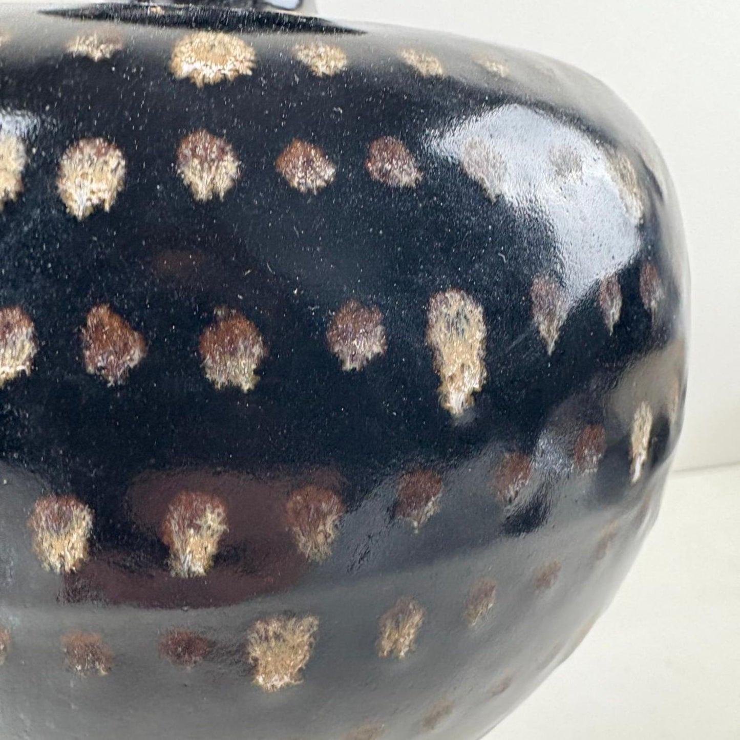 Vintage Chinese Curved Top Contemporary Ceramic Vase - 21st Century