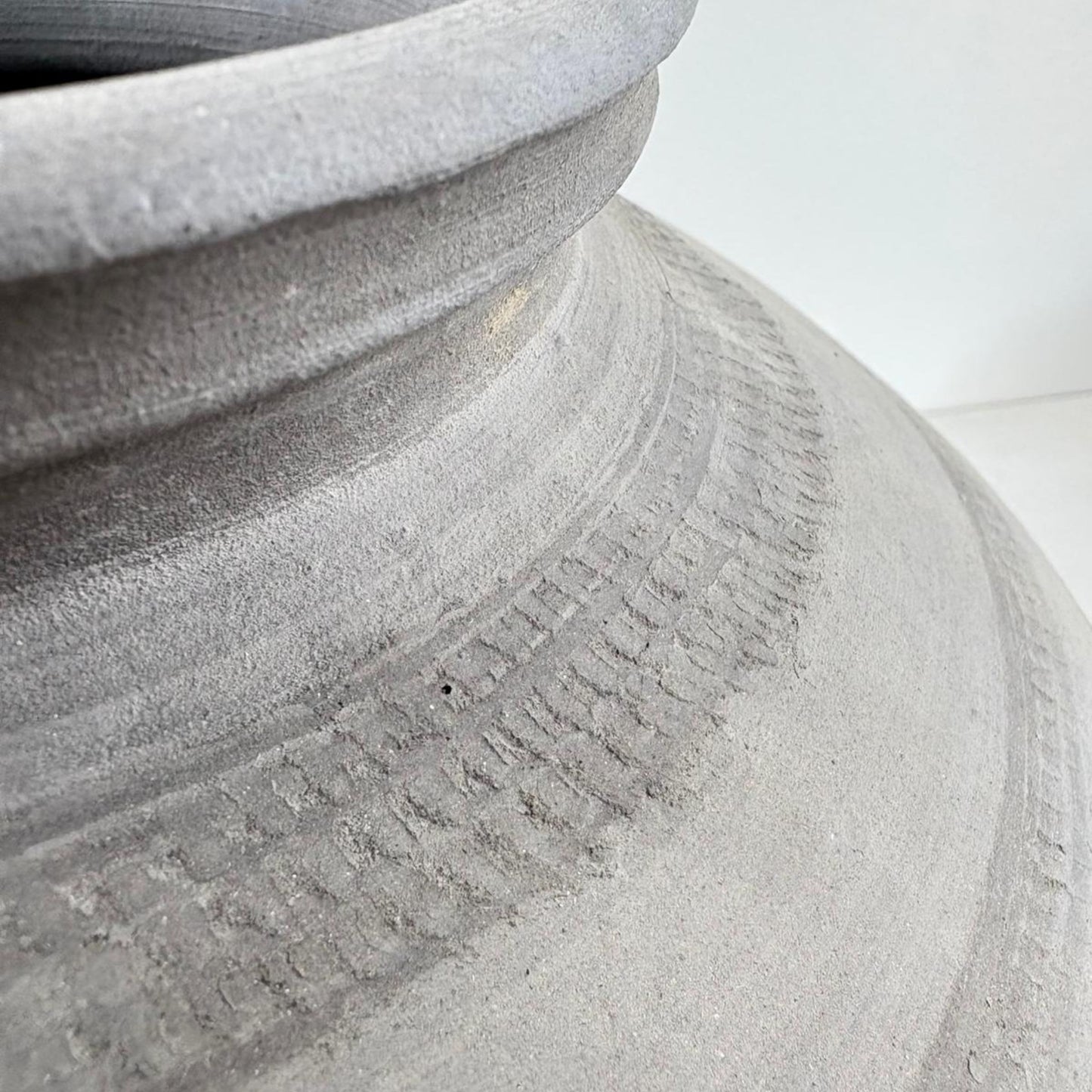 Antique African Clay Water Vessel - dark stain