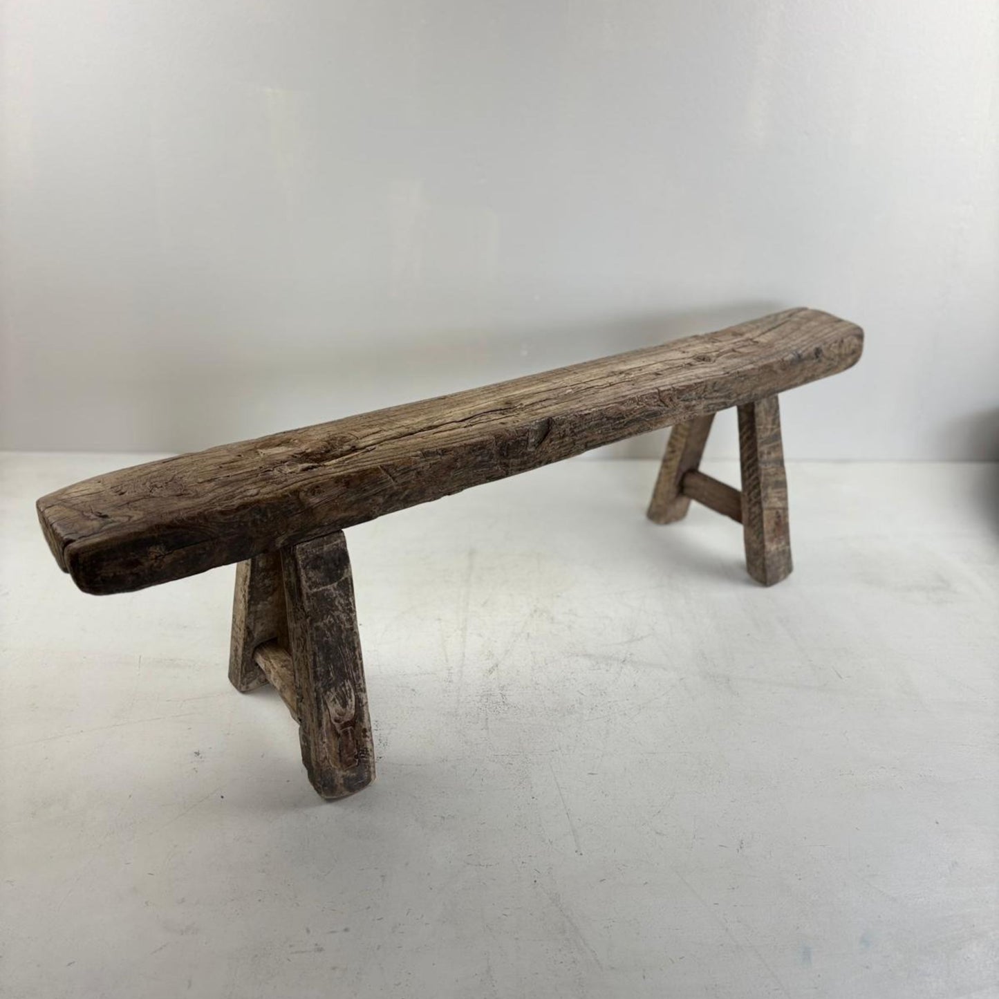 Vintage Chinese School Bench- Handcrafted Elmwood