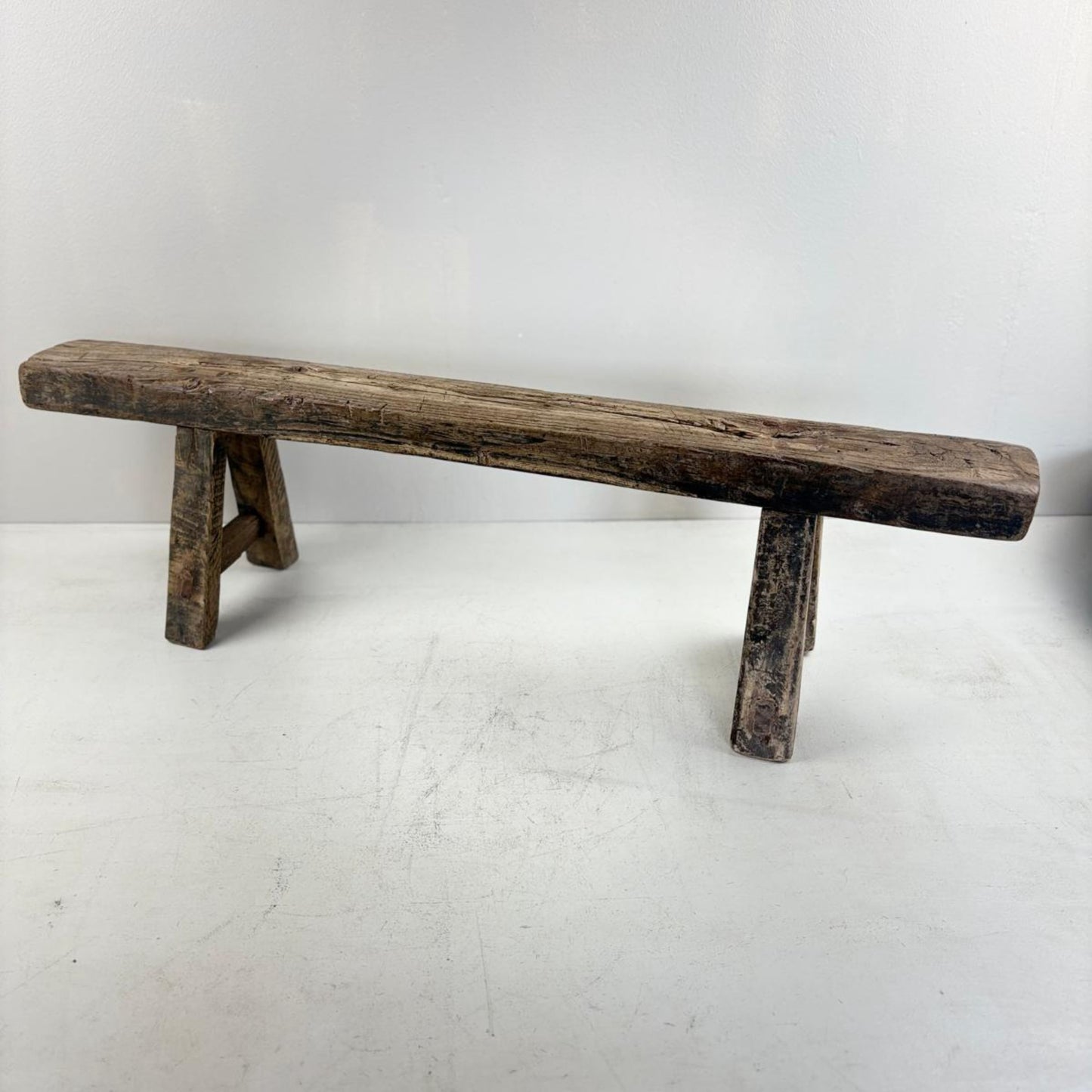 Vintage Chinese School Bench- Handcrafted Elmwood