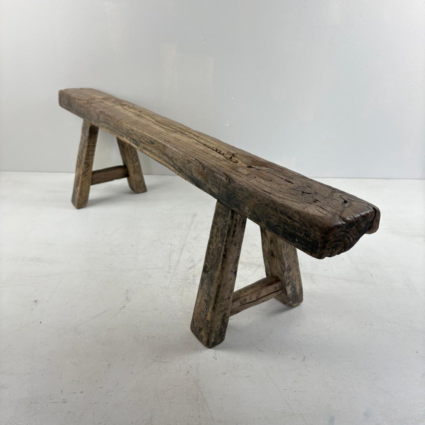Vintage Chinese School Bench- Handcrafted Elmwood