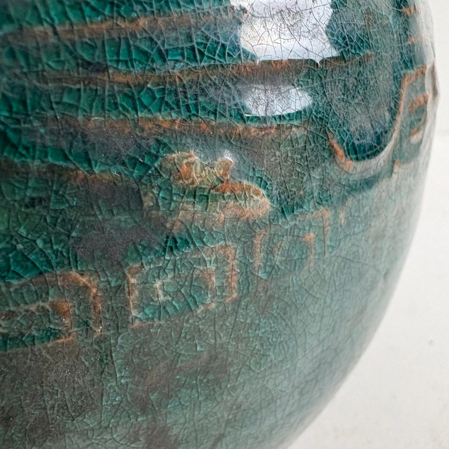 Rare Antique Crackle Glazed Pottery Vase - Sechuan region, Asia