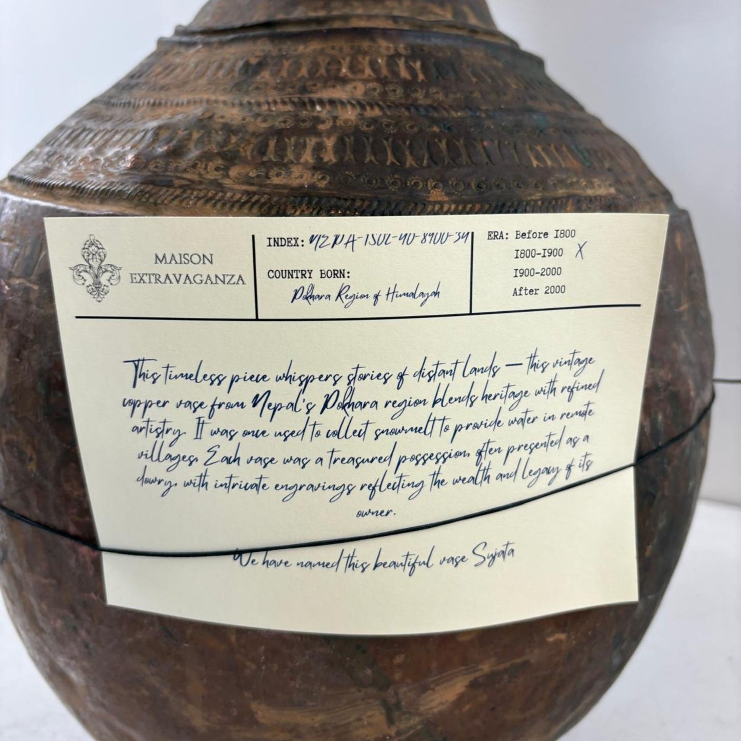 Vintage Copper Water Jug from Nepal