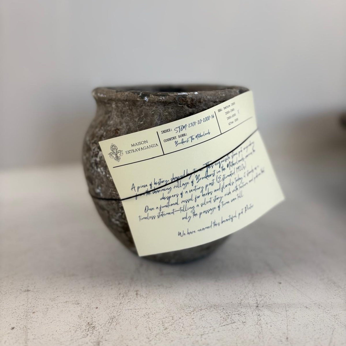 Vintage Stone Pot