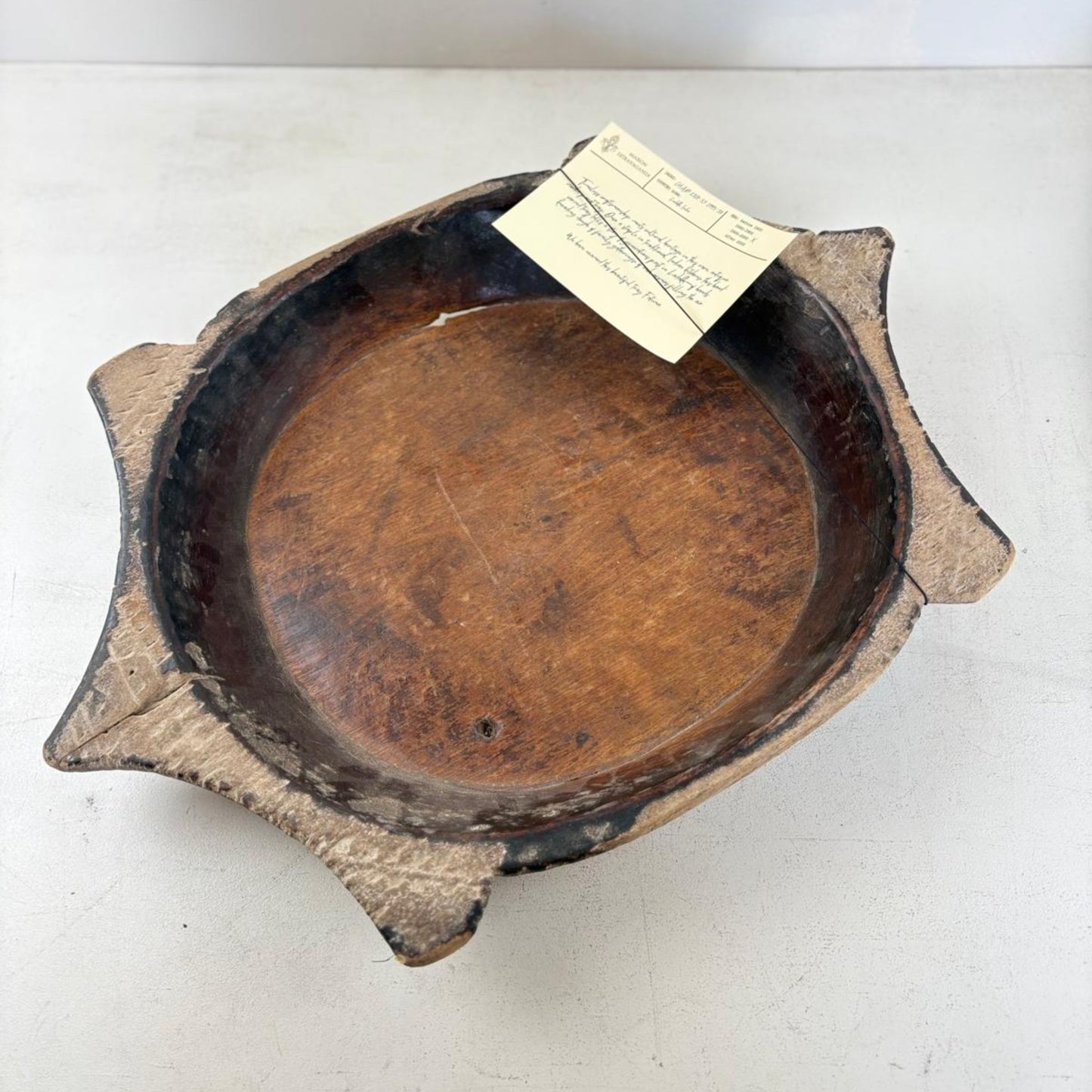 Vintage Indian Wooden Parat Tray