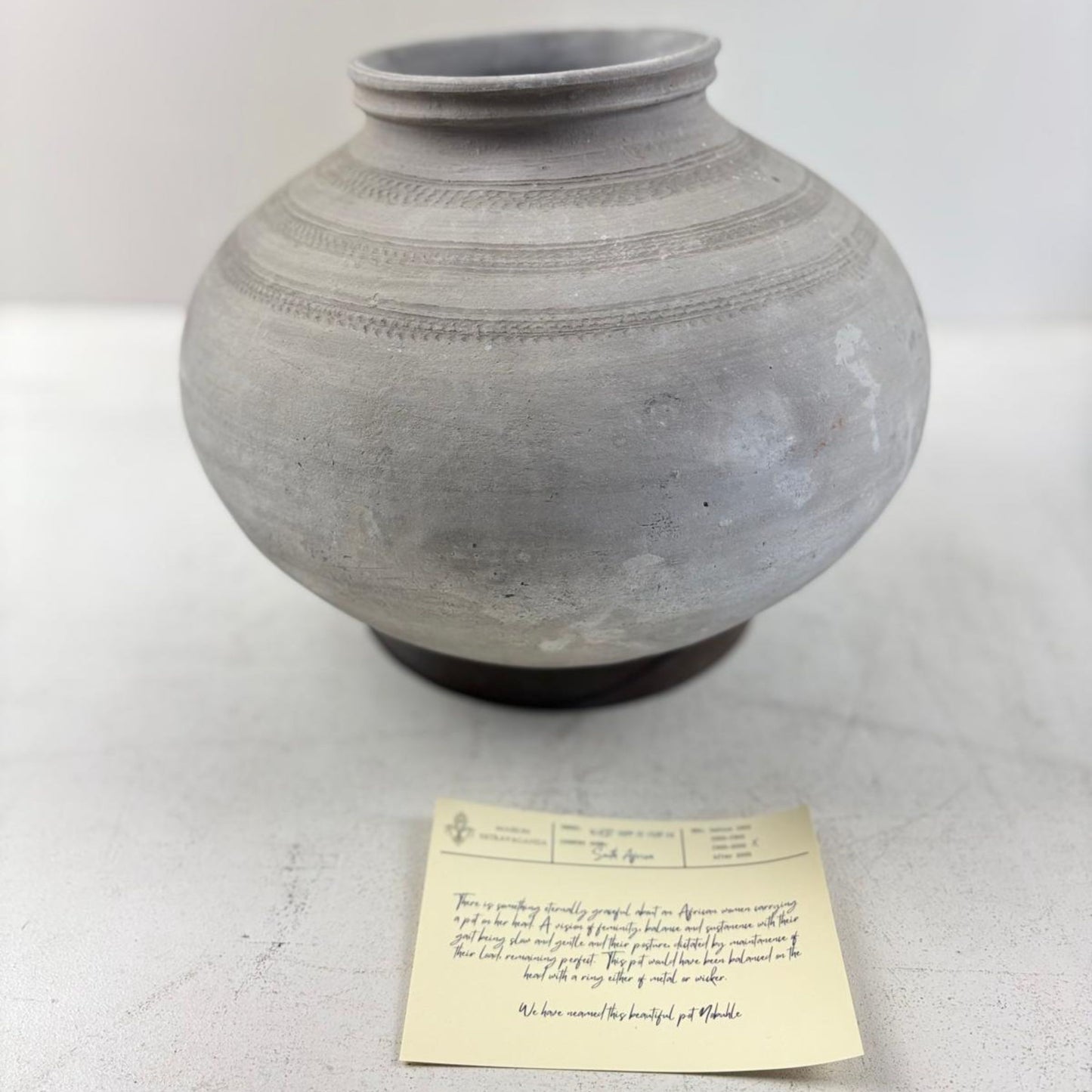 Antique African Clay Water Vessel