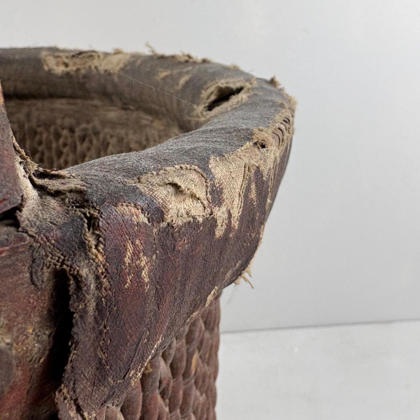 Antique Chinese Reed Grass Basket - Yangzhou, China