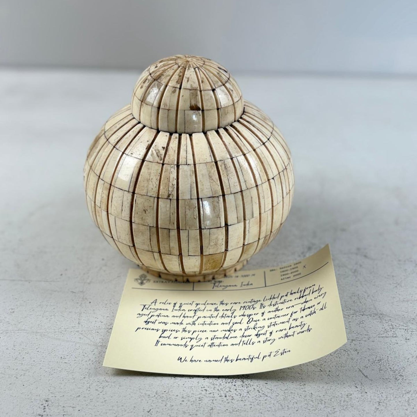 Vintage Lidded Tabacco Box - Telengana, India