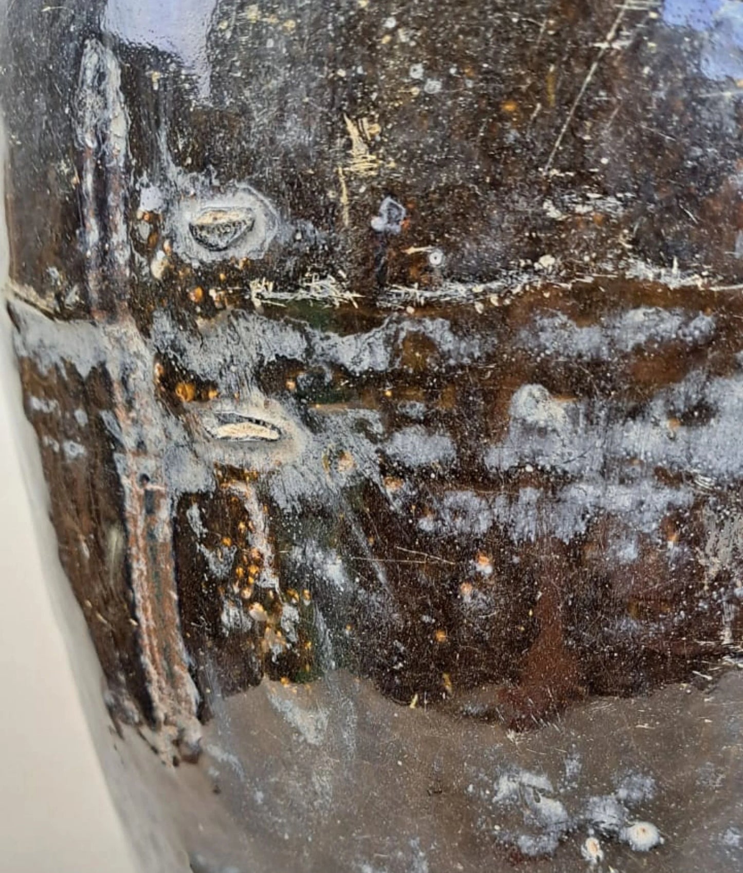 Rare Antique Glazed Pottery Vase from Jincheng