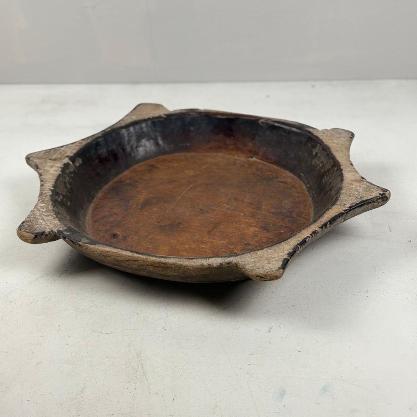 Vintage Indian Wooden Parat Tray