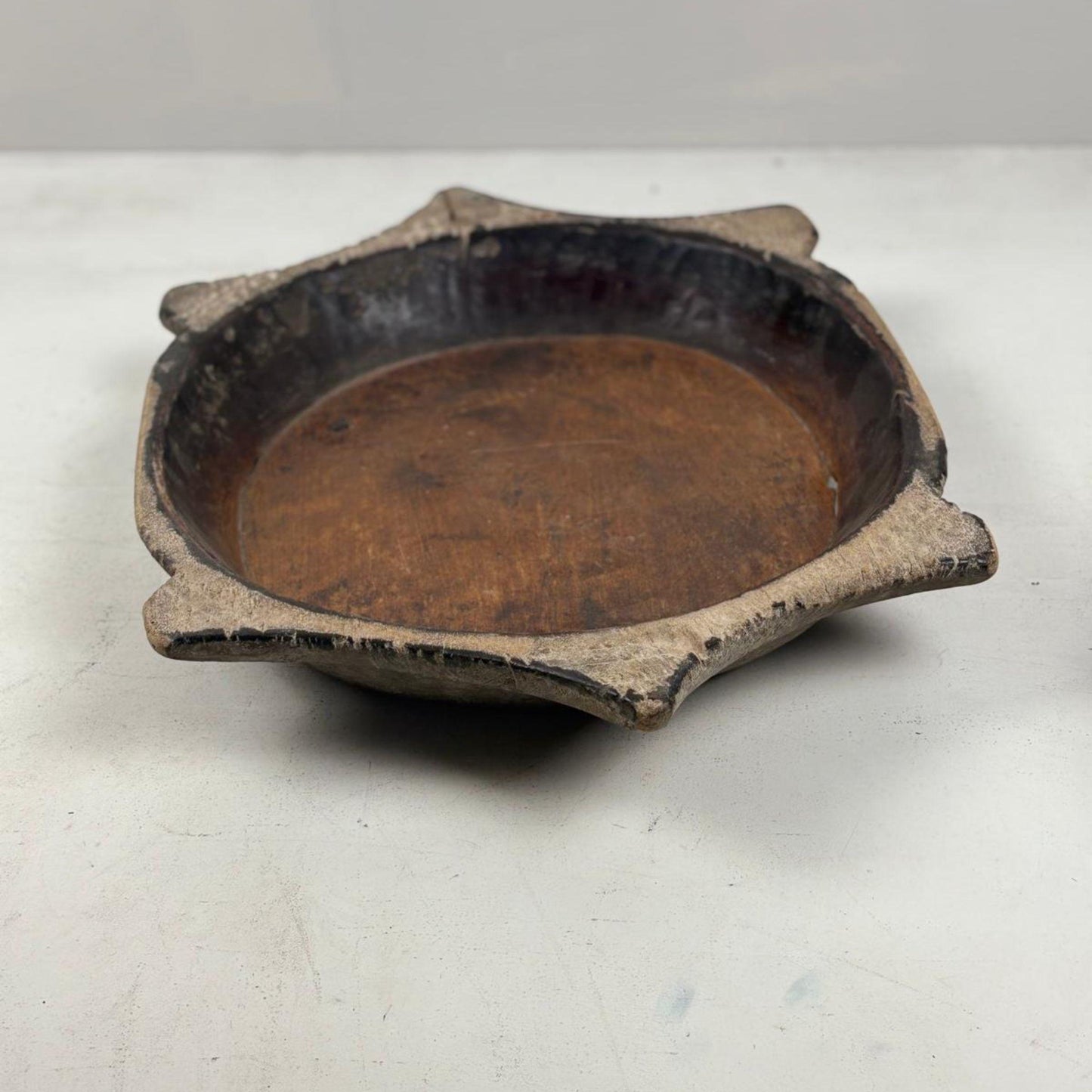 Vintage Indian Wooden Parat Tray