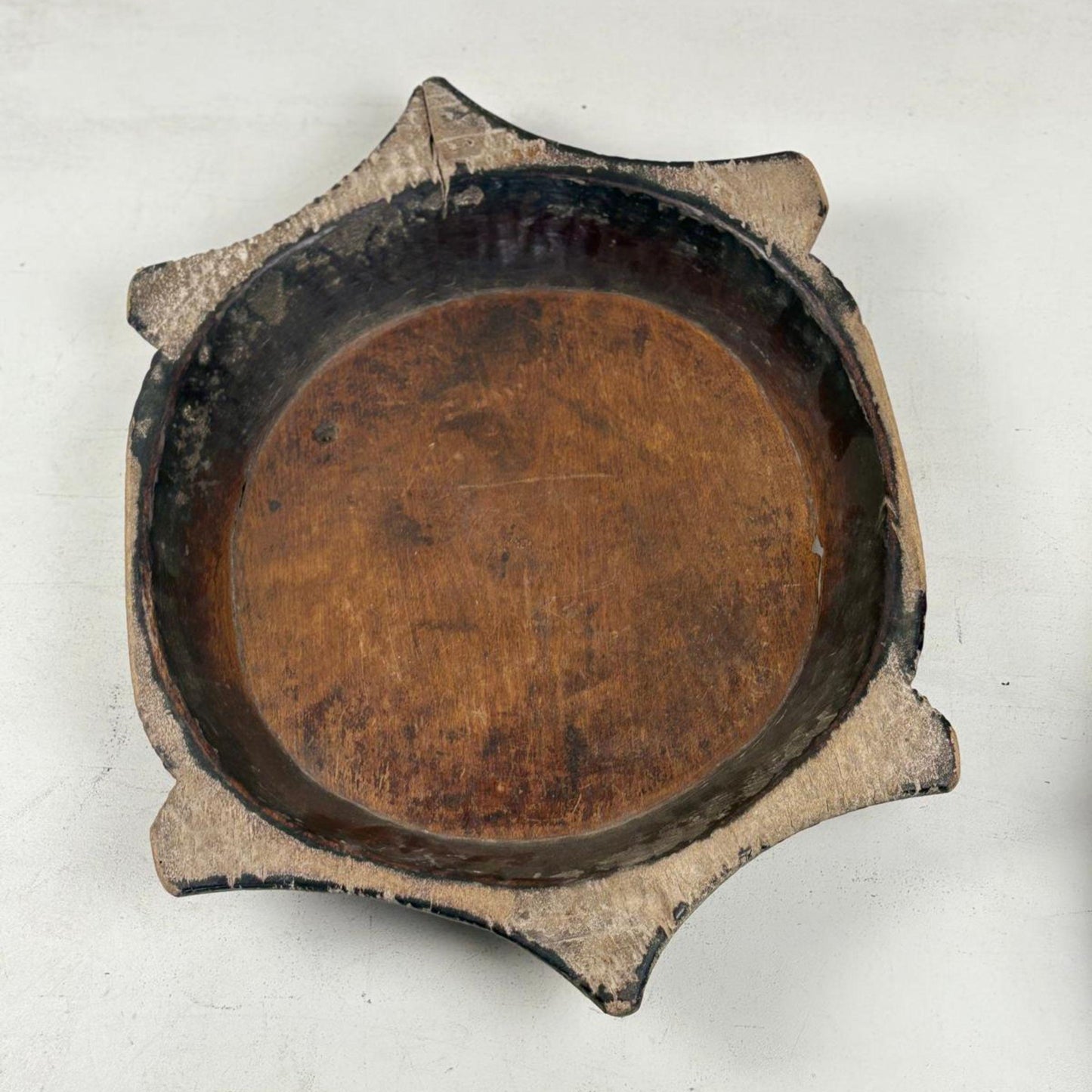 Vintage Indian Wooden Parat Tray