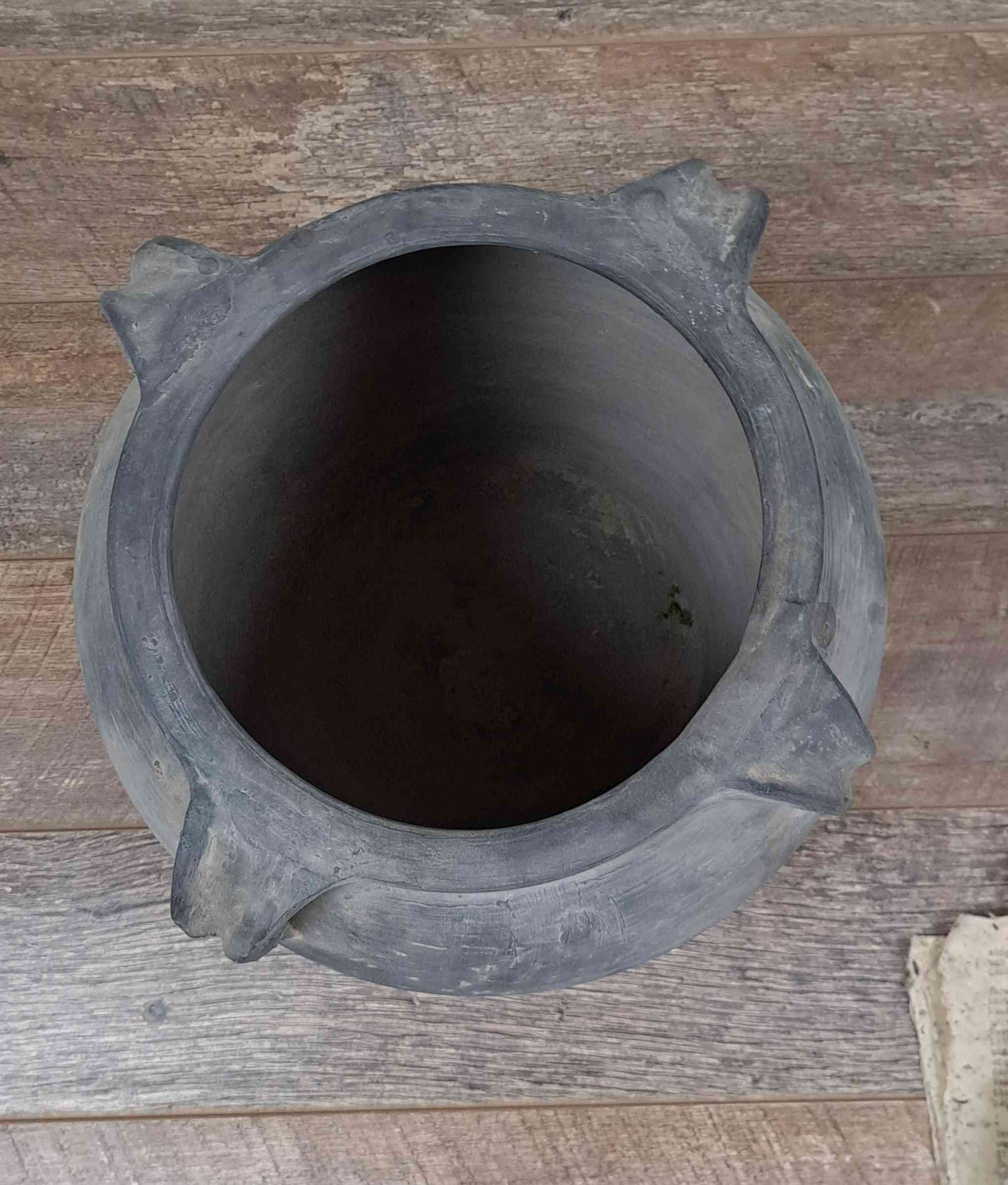 Handled Vintage Clay Water Vessel - Large