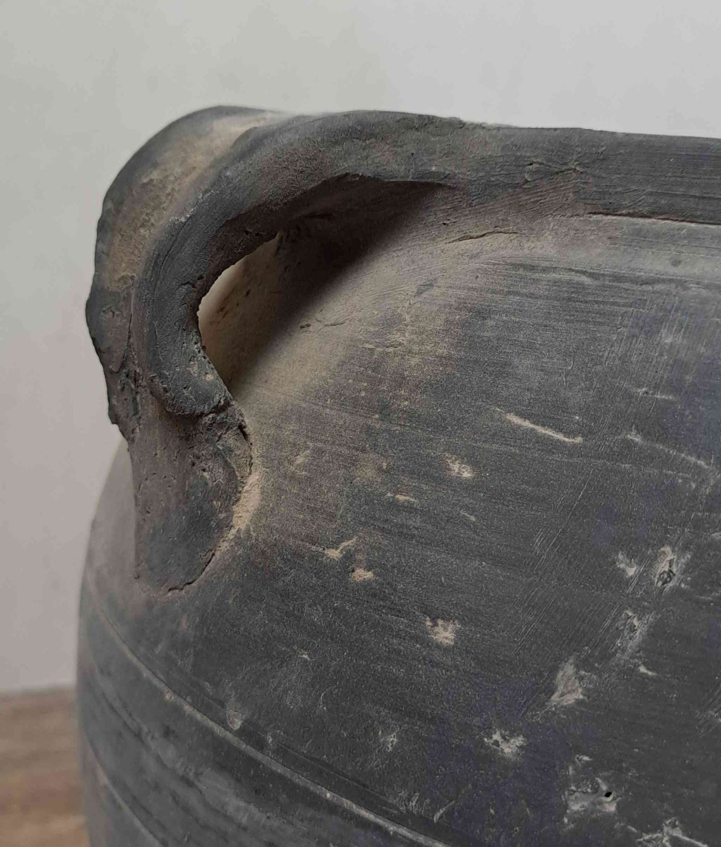 Handled Vintage Clay Water Vessel - Large