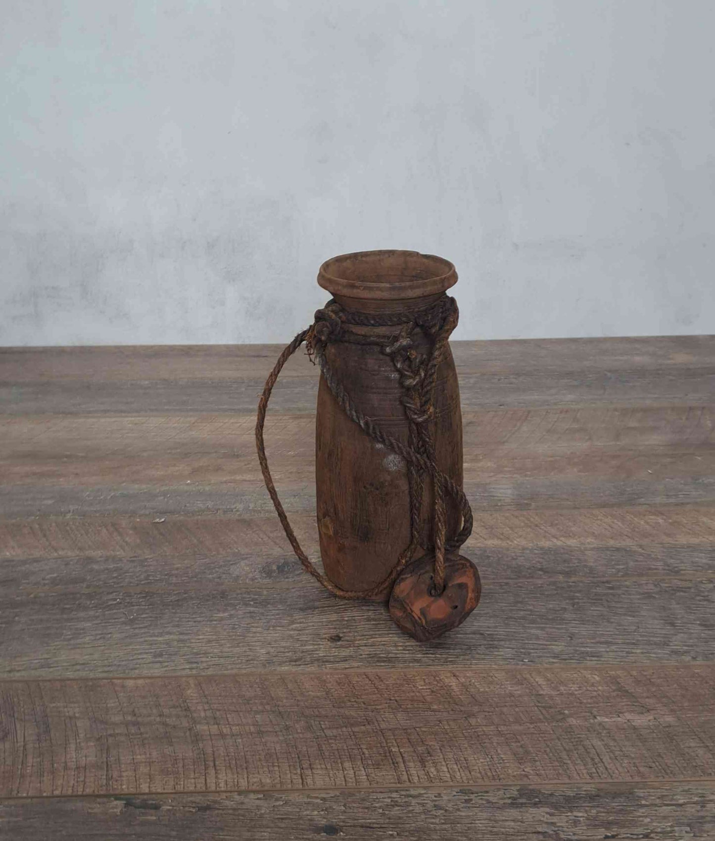 Antique Wooden Himachal Pot with lid