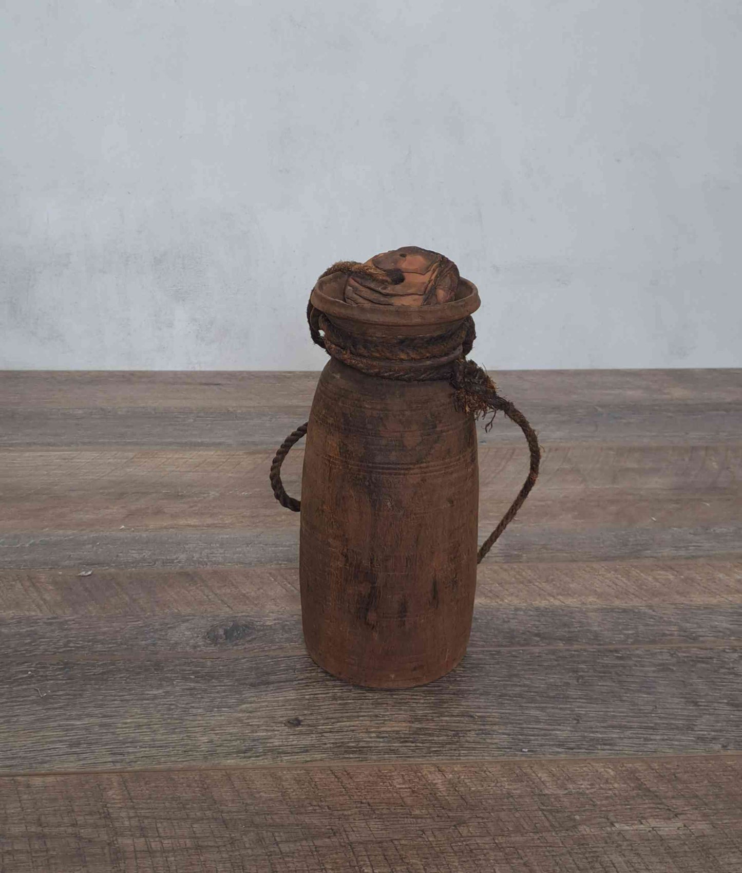 Antique Wooden Himachal Pot with lid