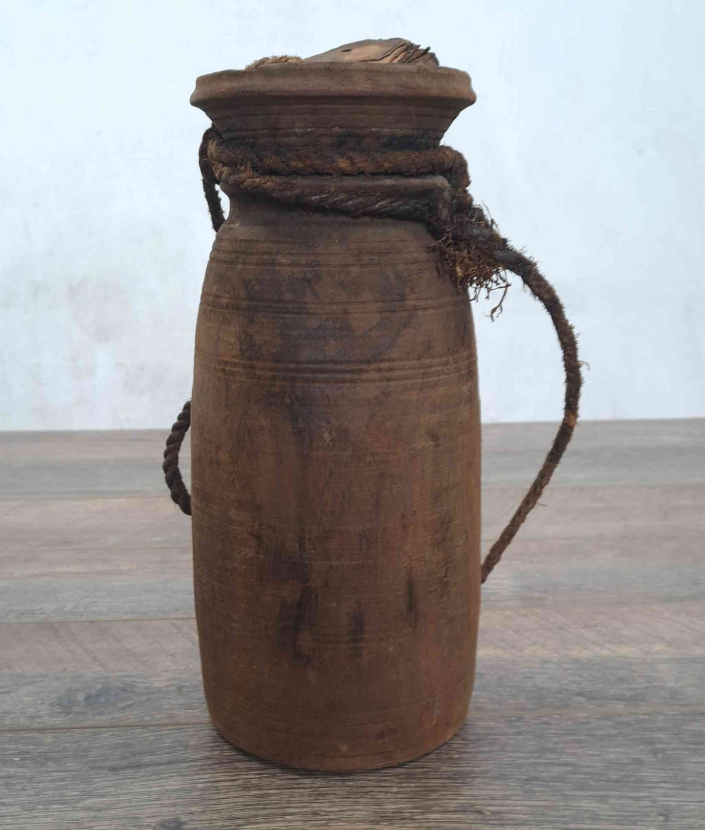 Antique Wooden Himachal Pot with lid