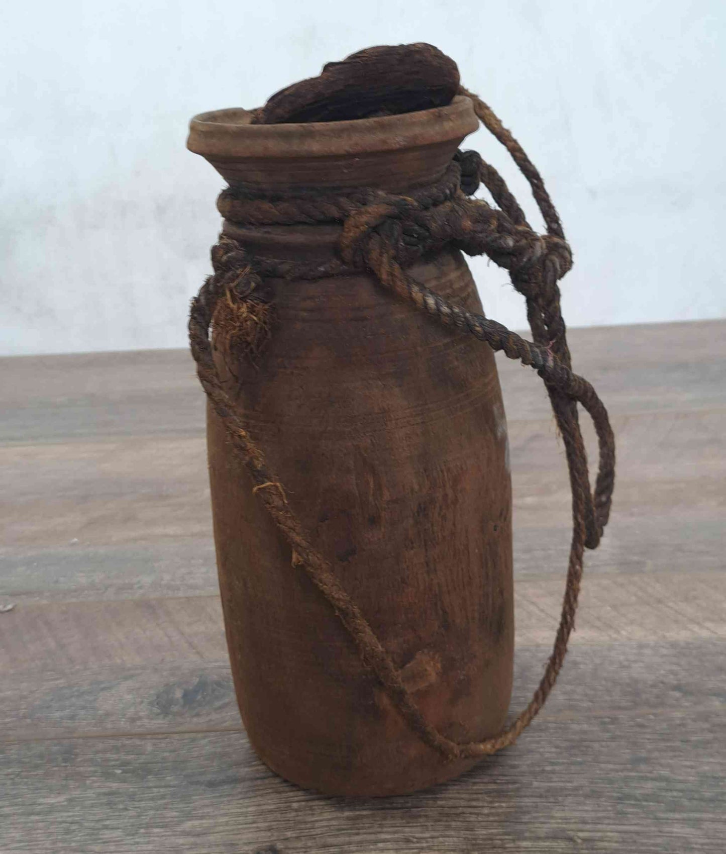 Antique Wooden Himachal Pot with lid