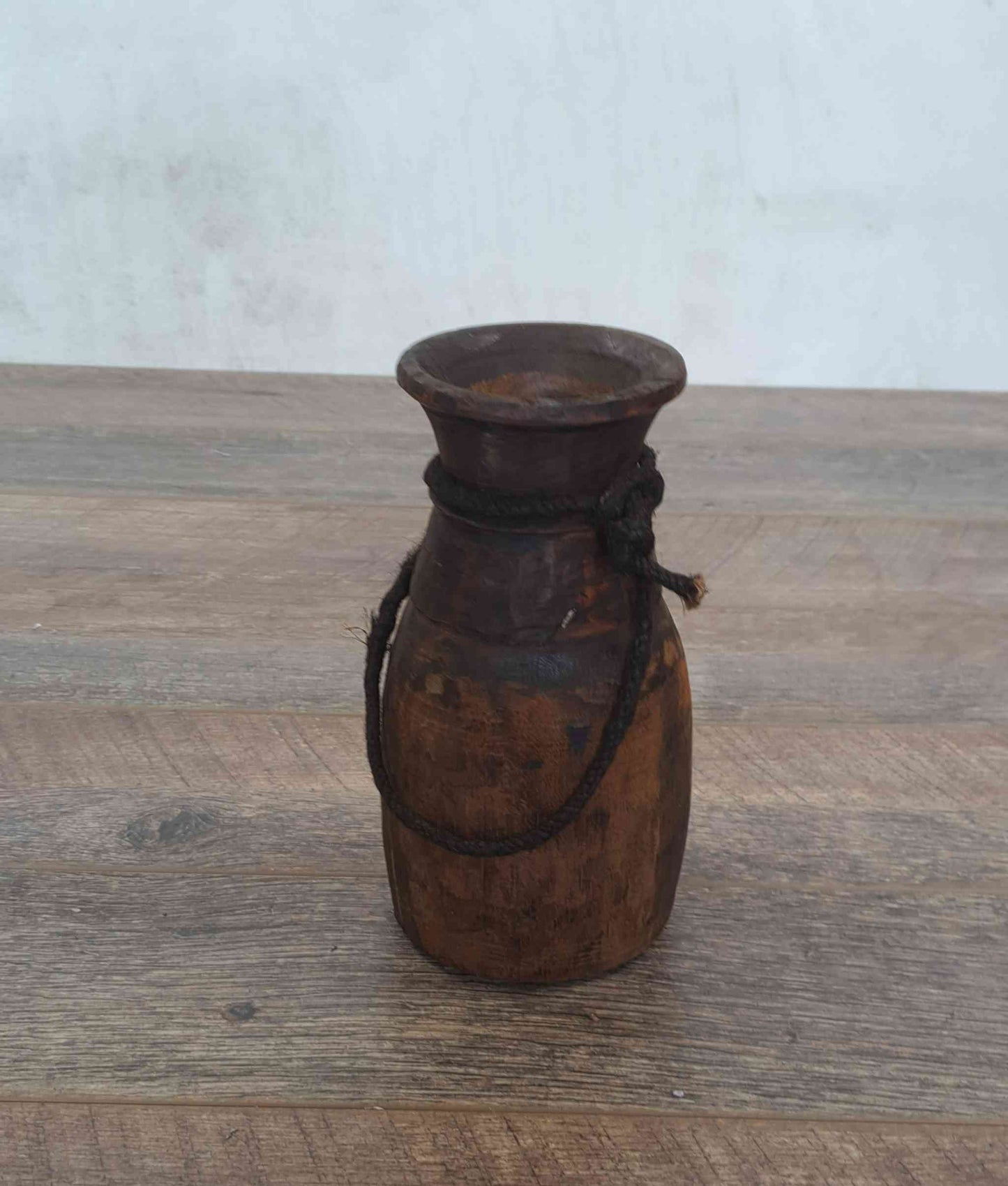 Antique Wooden Himachal Pot -small