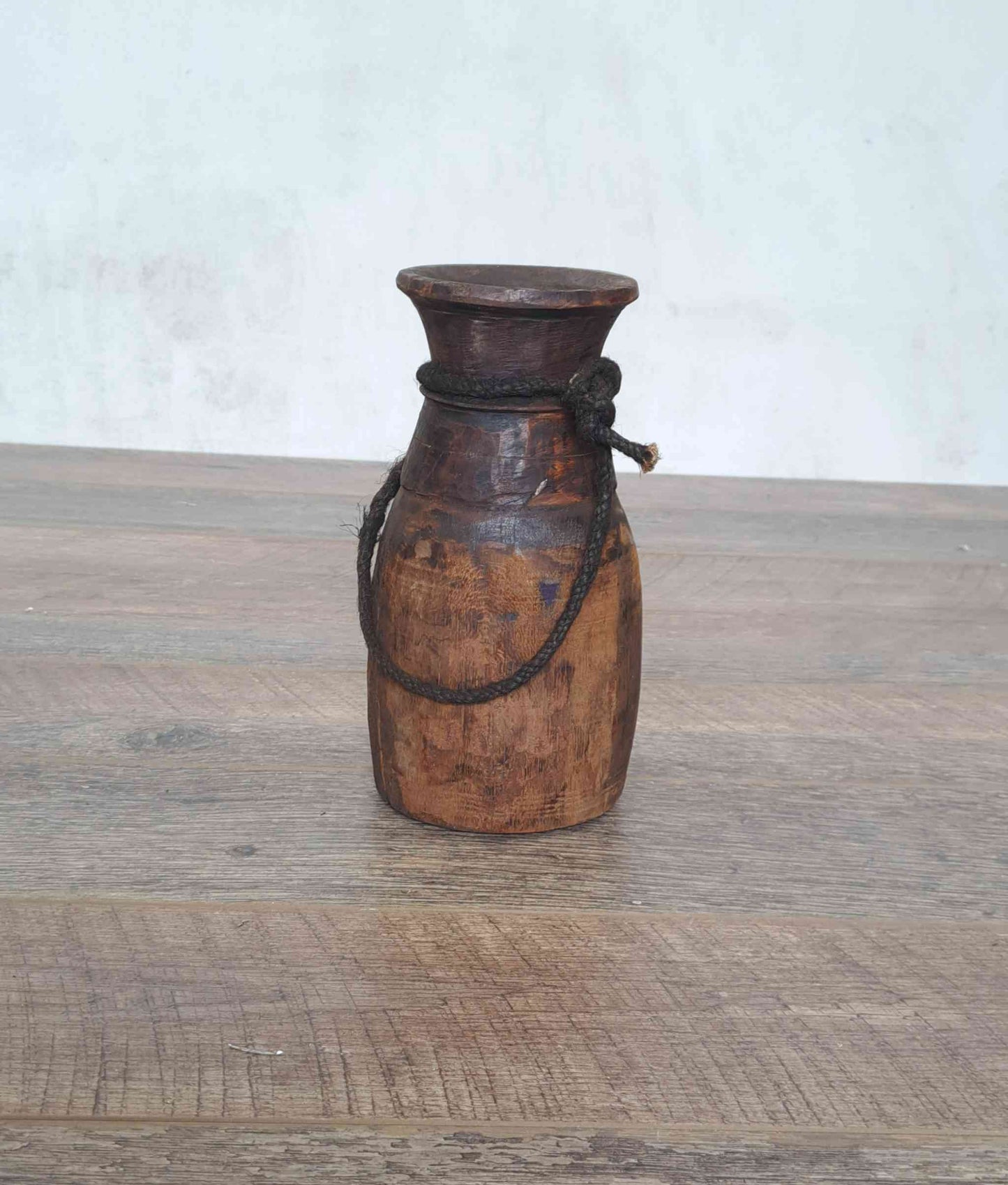 Antique Wooden Himachal Pot -small