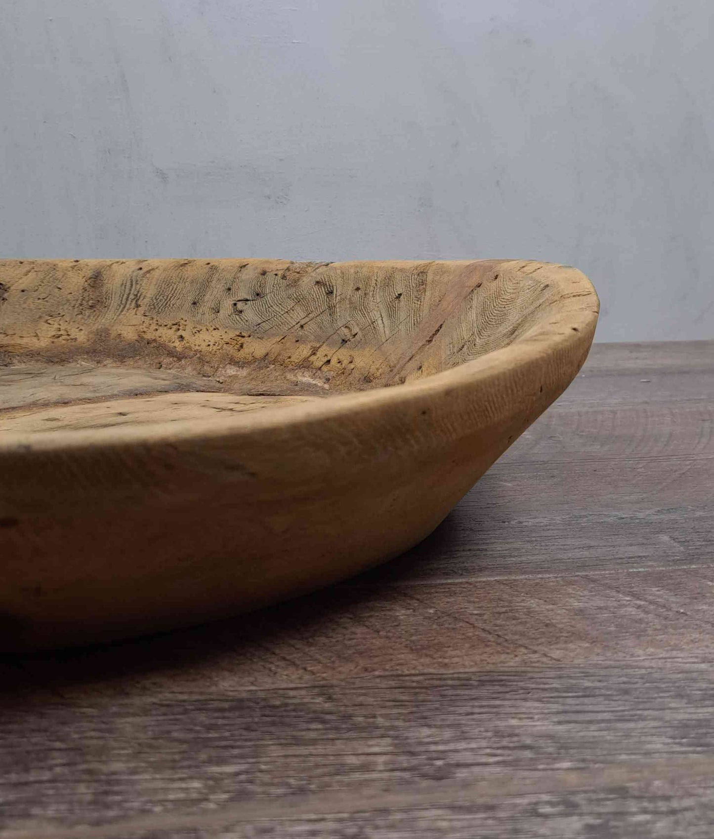 Vintage Artisan Handcarved Wooden Bowl