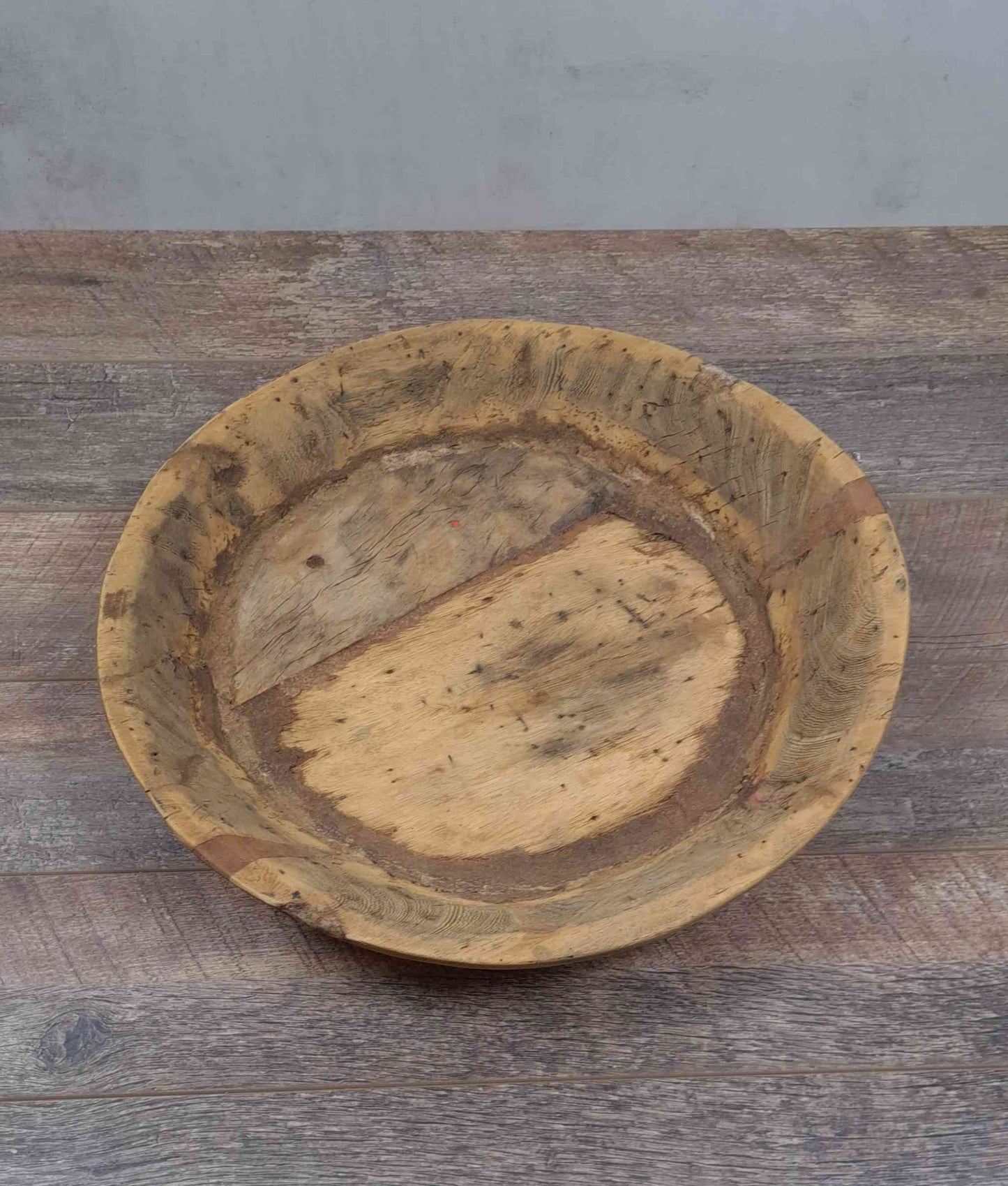 Vintage Artisan Handcarved Wooden Bowl