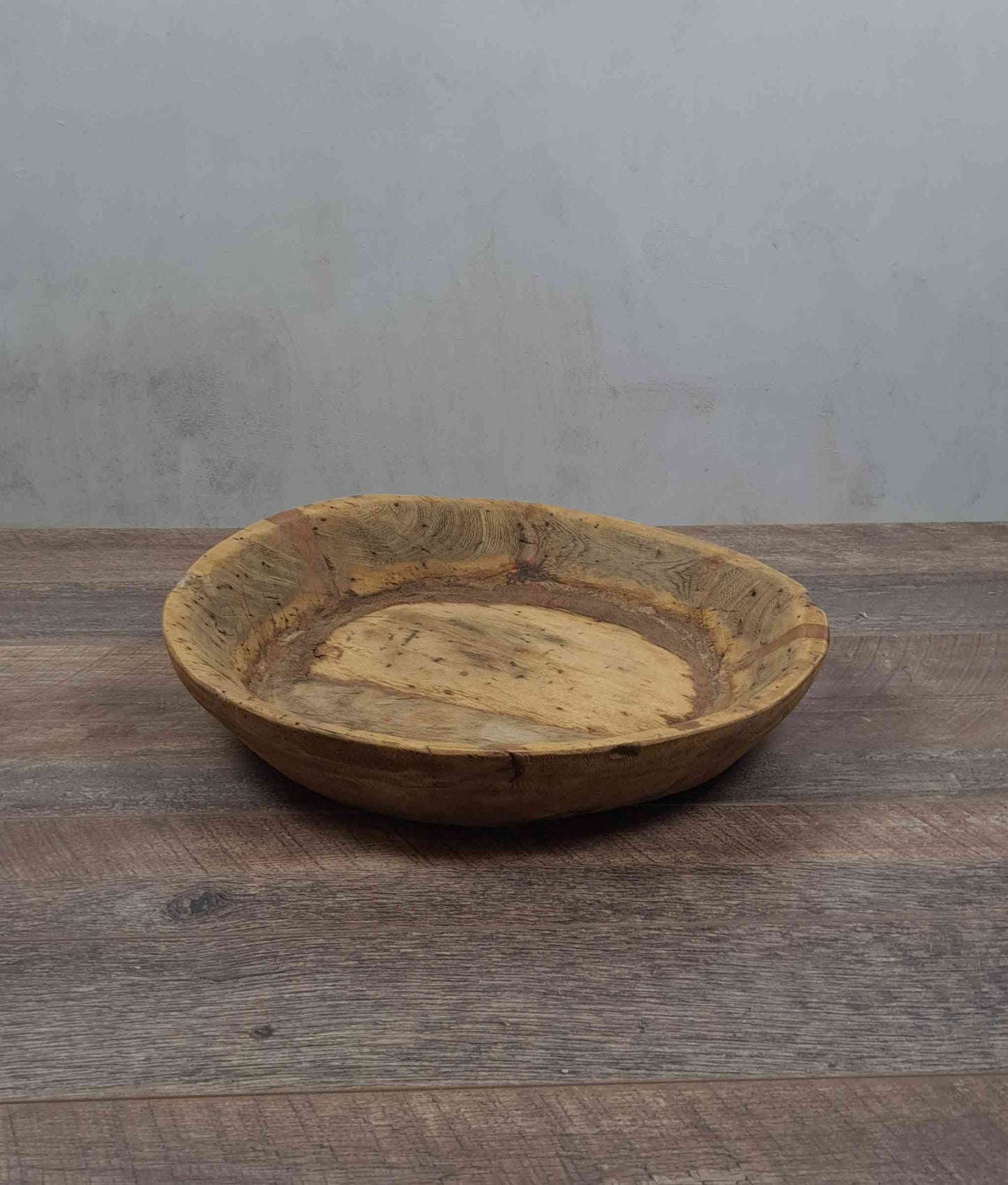 Vintage Artisan Handcarved Wooden Bowl