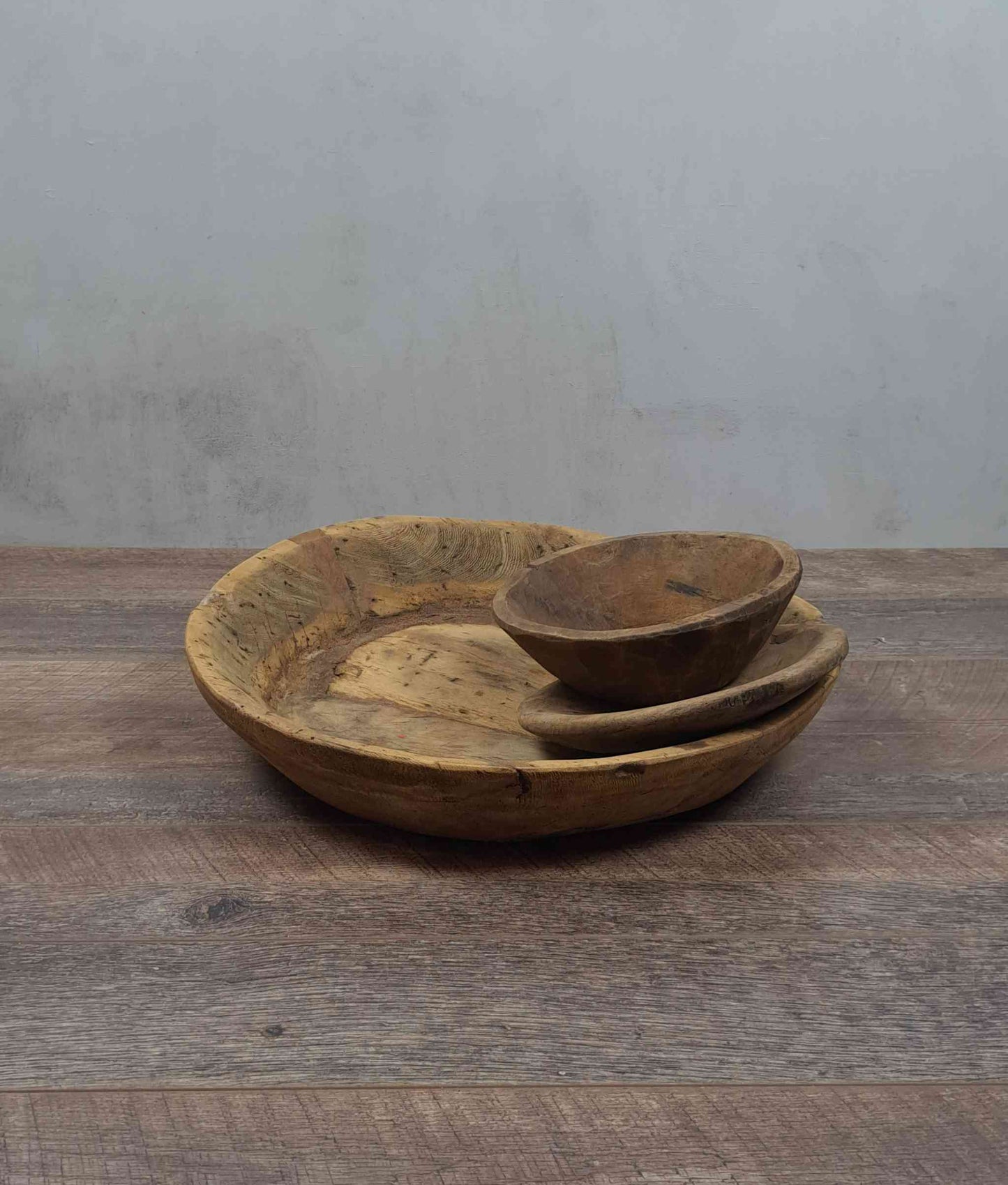 Vintage Artisan Handcarved Wooden Bowl