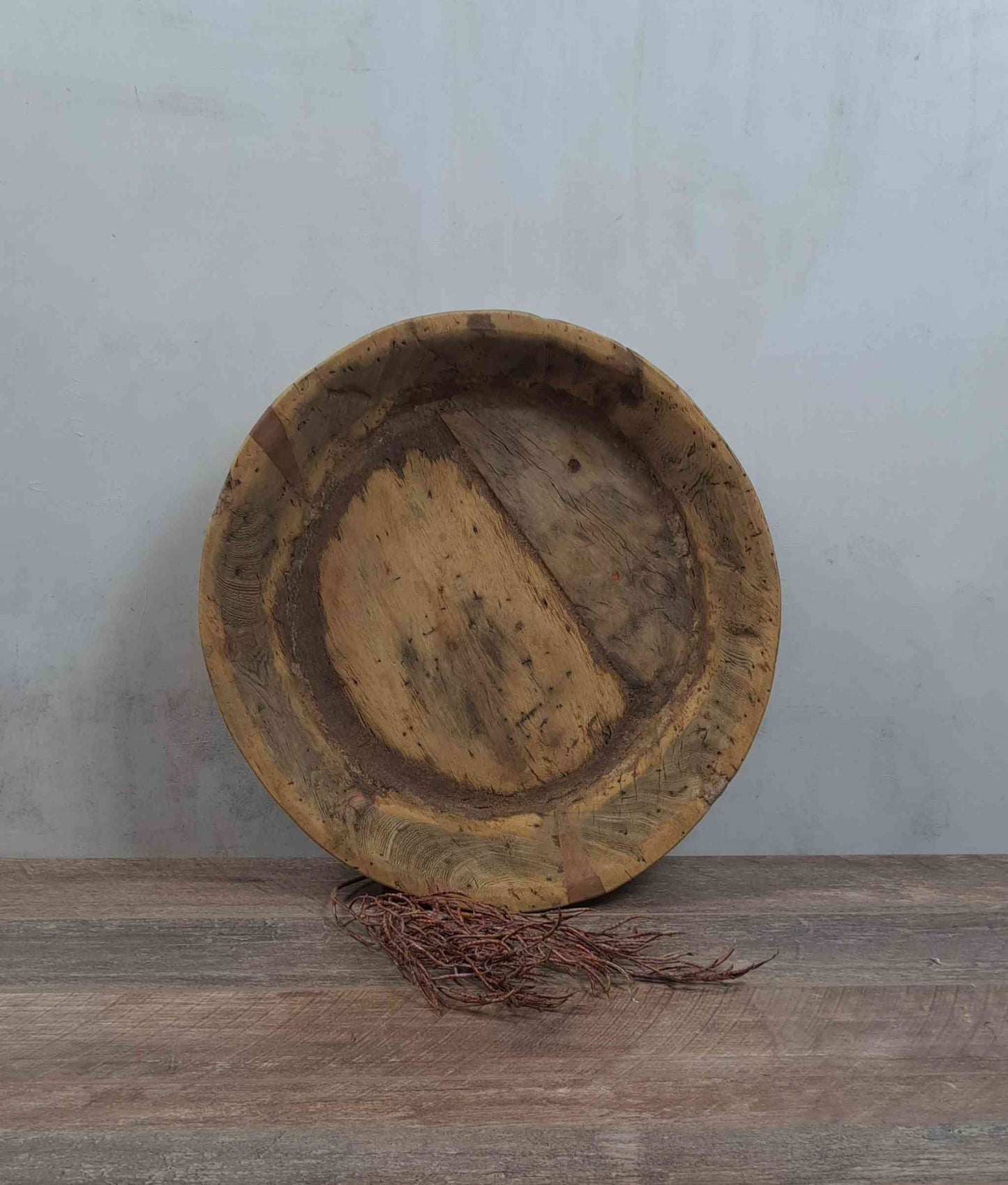 Vintage Artisan Handcarved Wooden Bowl