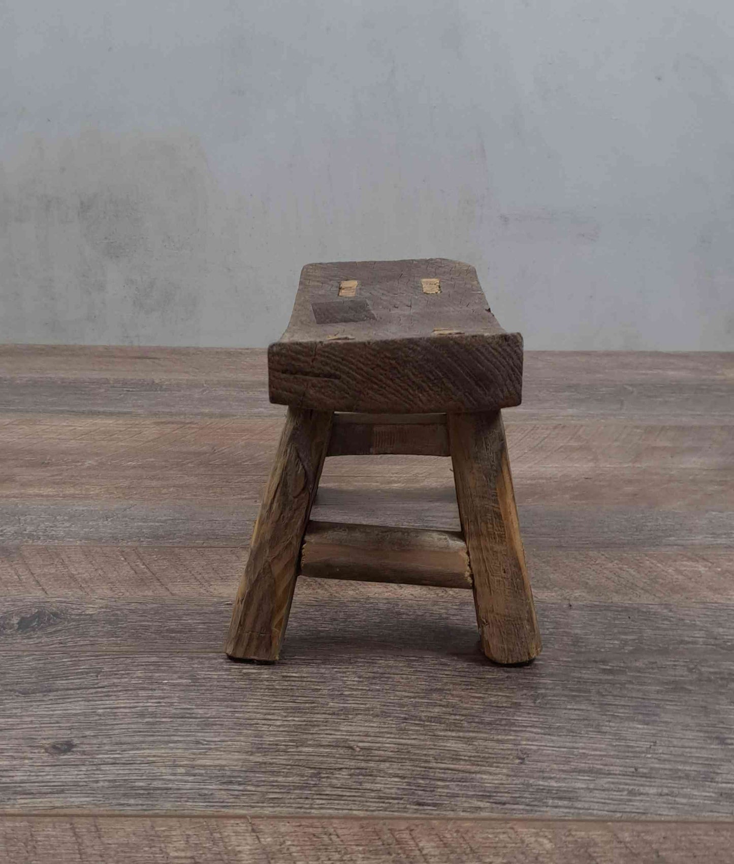 Antique Chinese Milking Stool, Rustic Stool, Decor Stool